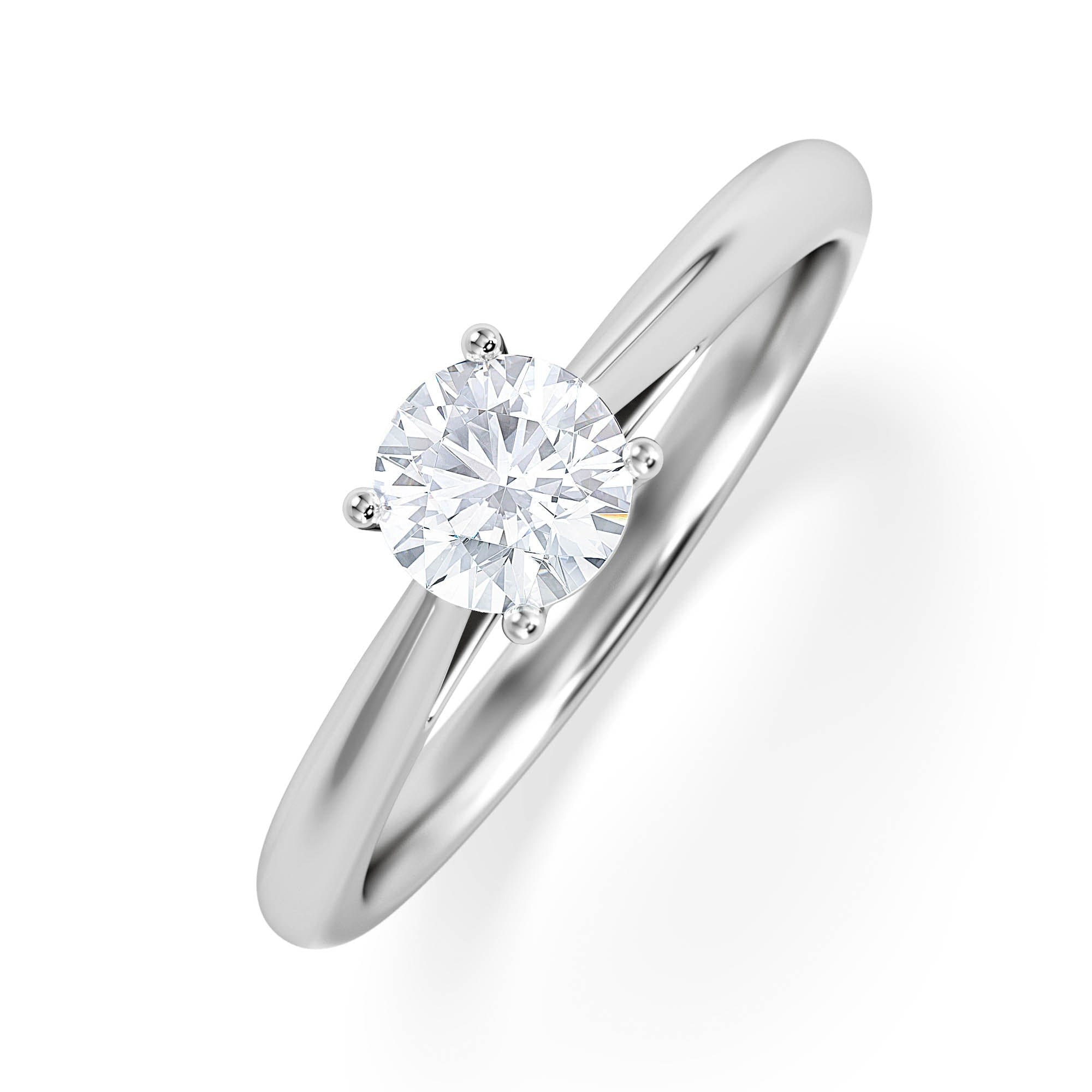 RING Engagement Ring Certified 0.50CT Elysia Platinum G/VS