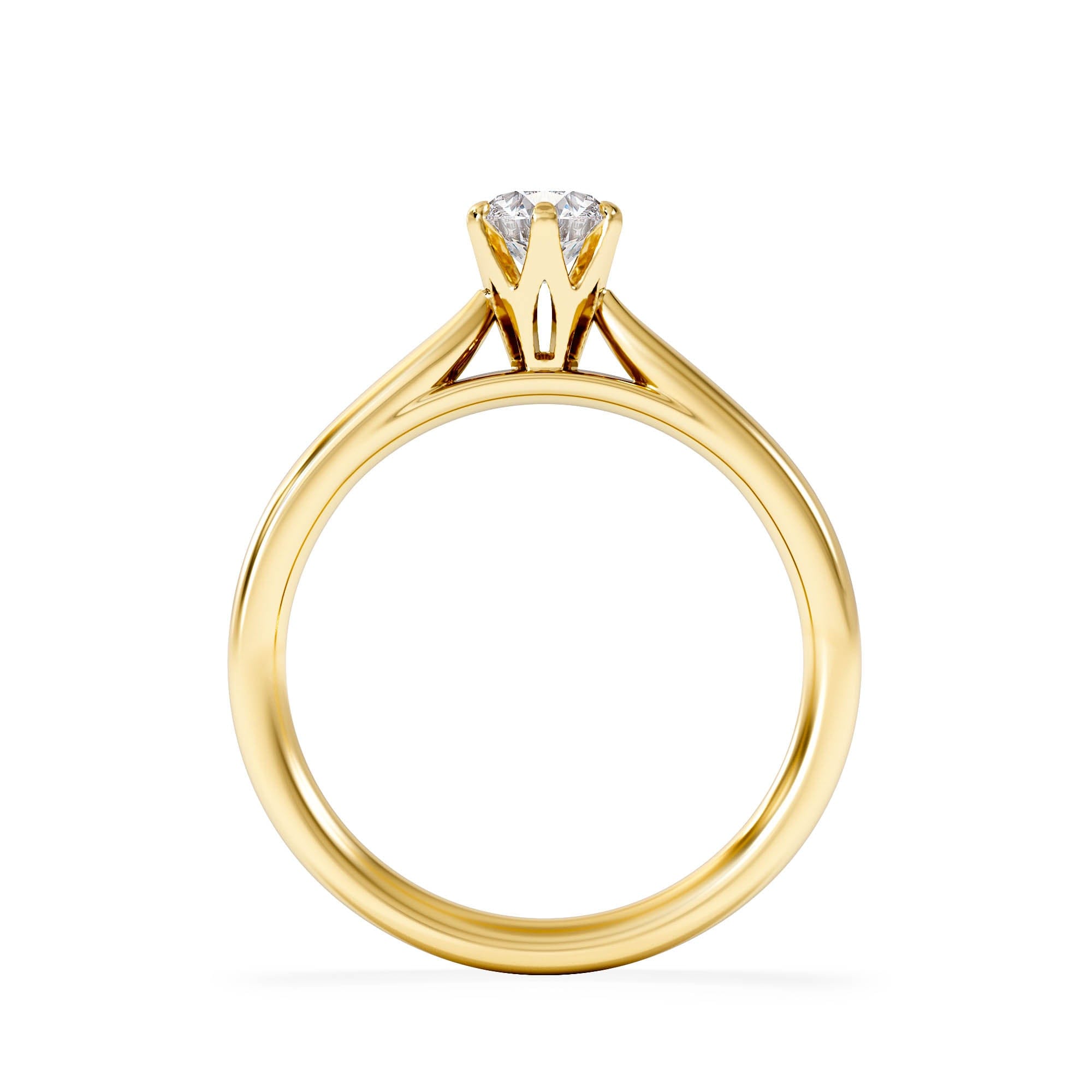 Diamond Certified High Set Chloe 18K Gold Diamond Engagement Ring 0.50CT