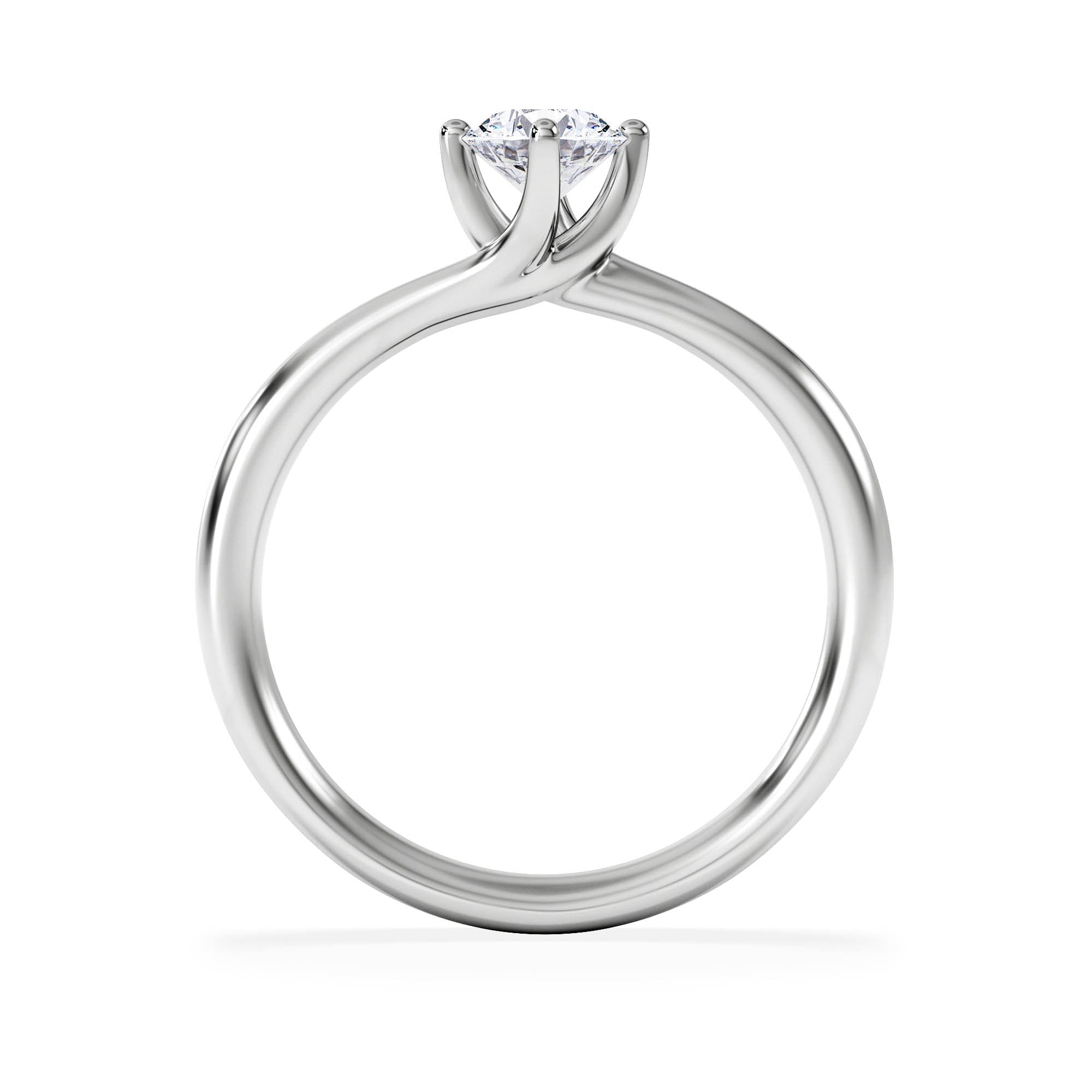 RING Certified 0.50CT Lily Platinum Engagement Ring G/SI2