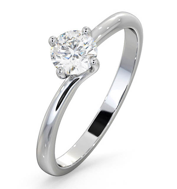 RING Certified 0.50CT Lily Platinum Engagement Ring G/SI1