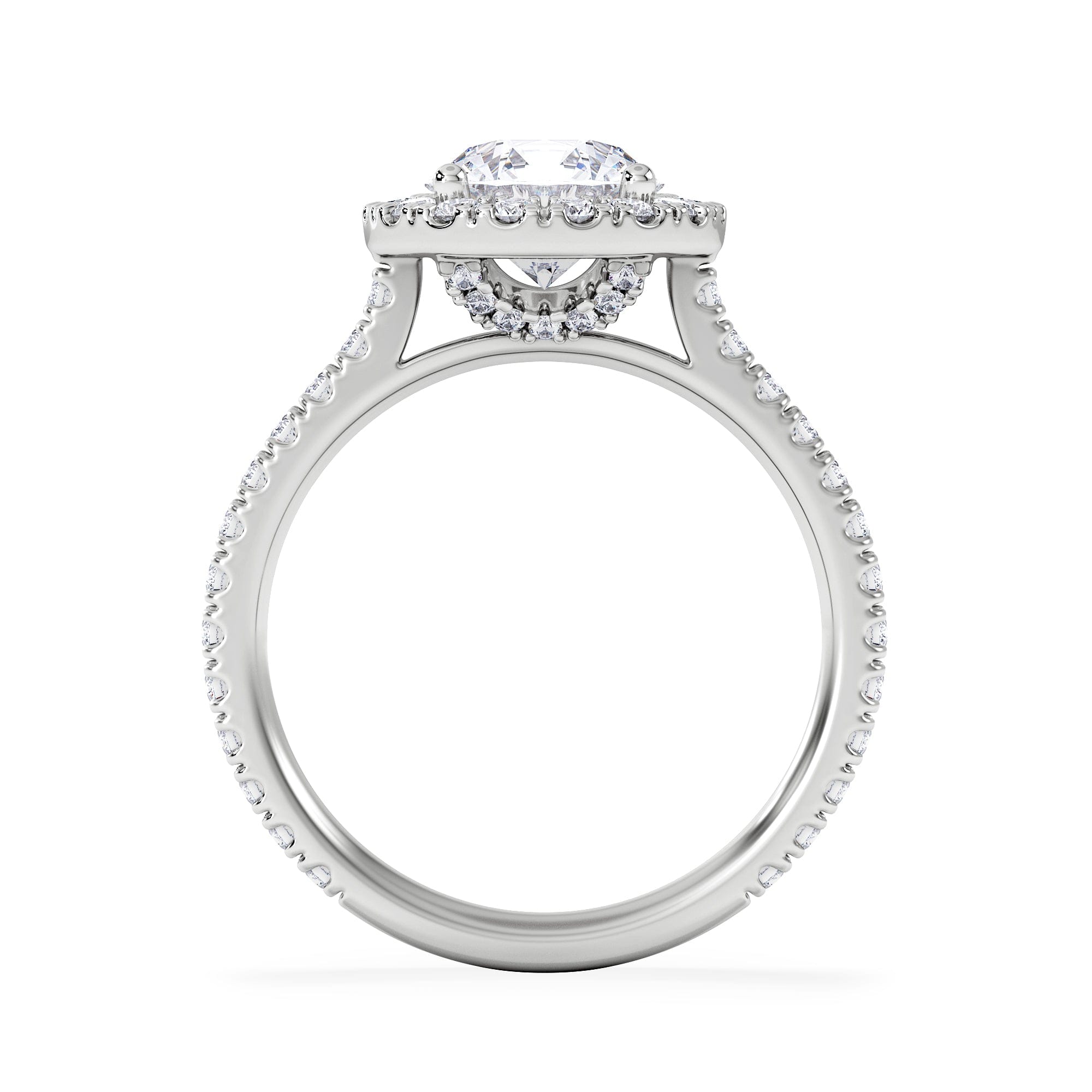 Diamond 2.30ct Reina Lab Diamond Halo Engagement Ring in Platinum F/VS1