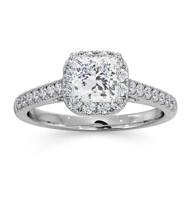 Diamond Roxy Lab Diamond Engagement Side Stone Ring 18KW Gold 1.58CT F/VS1