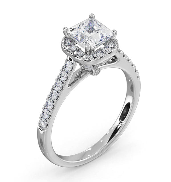 Diamond Roxy Lab Diamond Engagement Side Stone Ring Platinum 1.58CT F/VS1