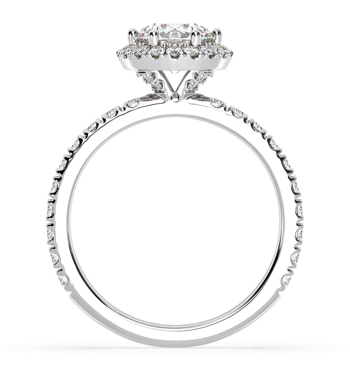 Diamond Alessandra Lab Diamond Engagement Ring Platinum 2.60CT F/VS1