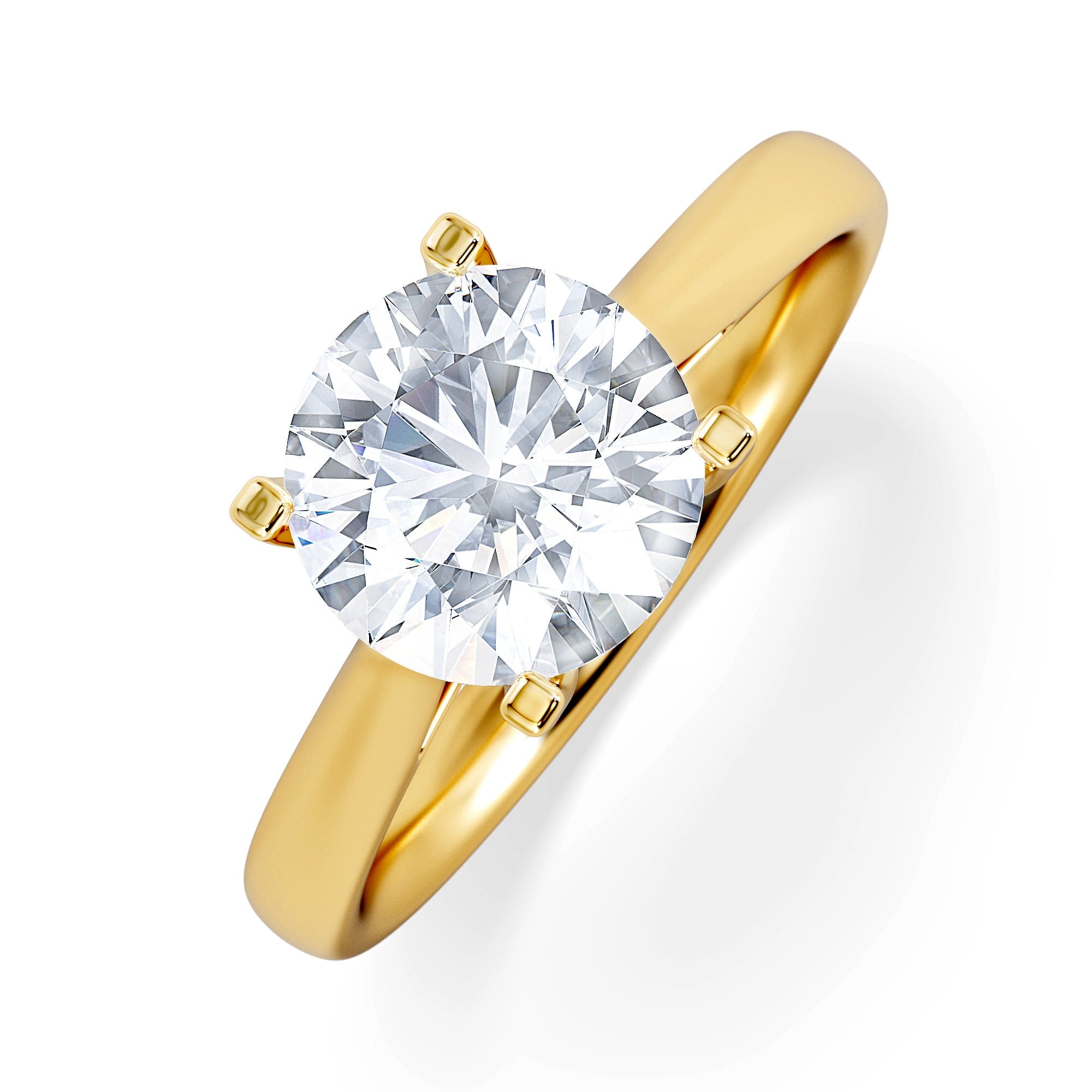 Diamond 2 Carat Diamond Engagement Ring Grace Lab F/VS1 IGI Certified 18K Gold