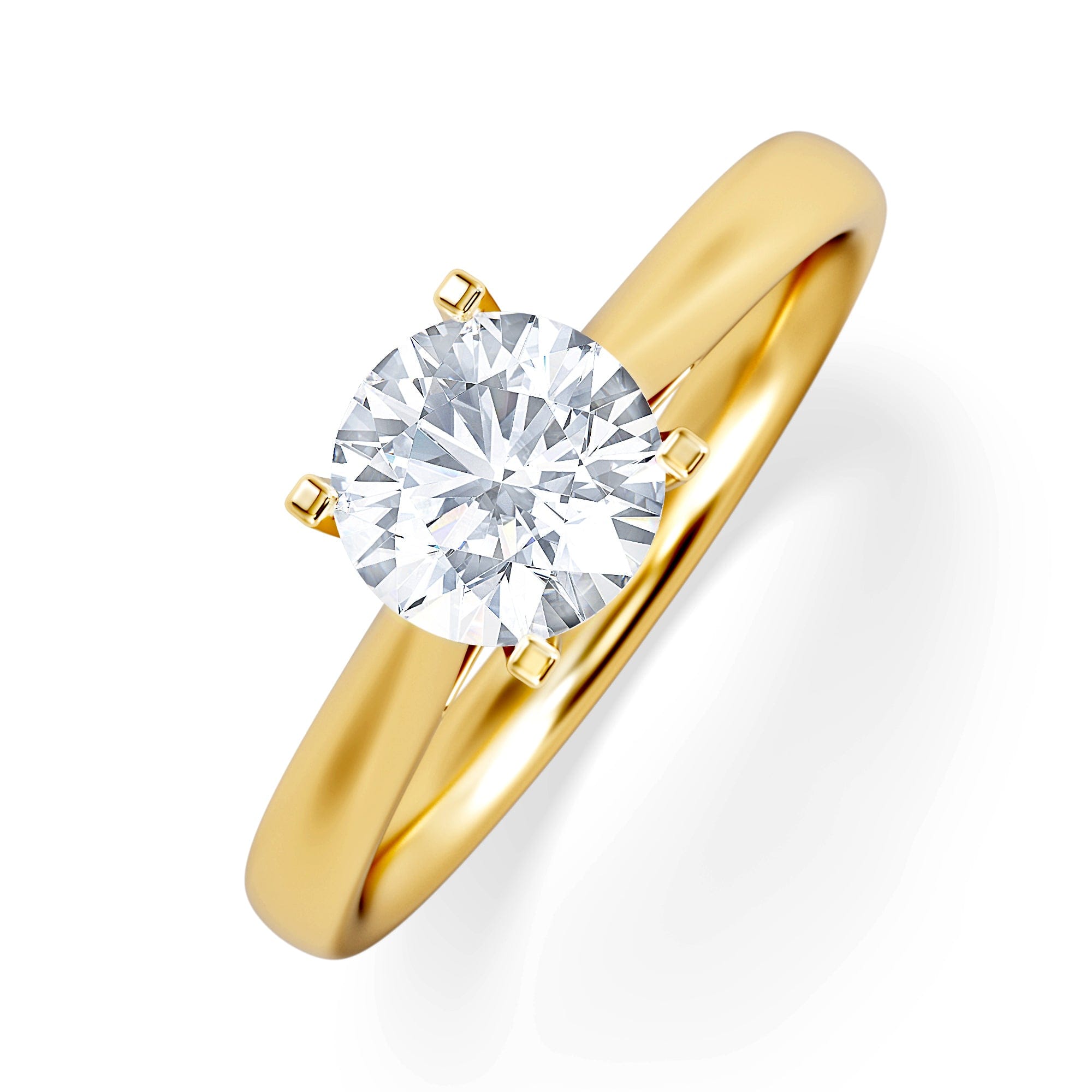 Diamond 1 Carat Diamond Engagement Ring Grace Lab FVS1 IGI Certified 18K Gold