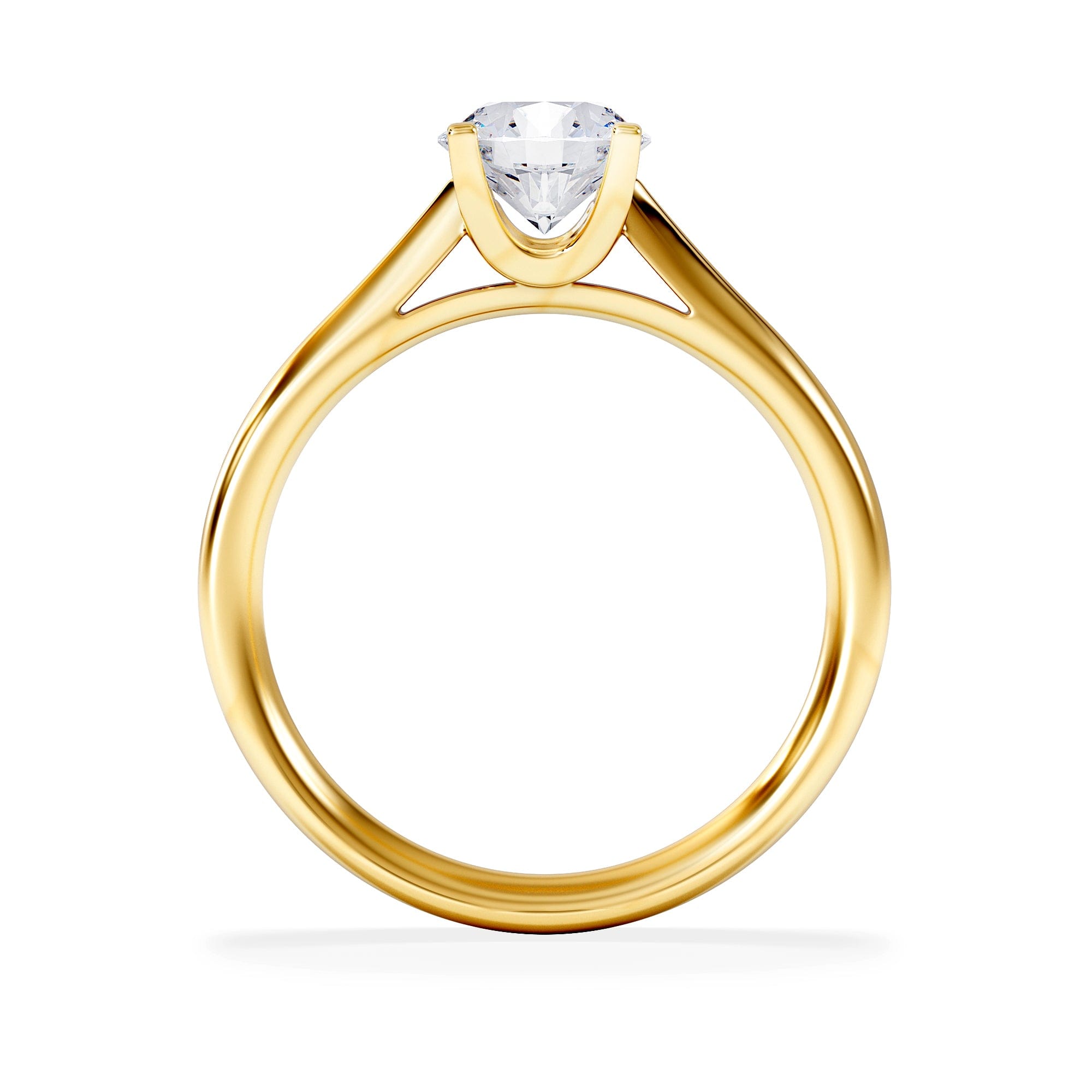 Diamond 1 Carat Diamond Engagement Ring Grace Lab FVS1 IGI Certified 18K Gold