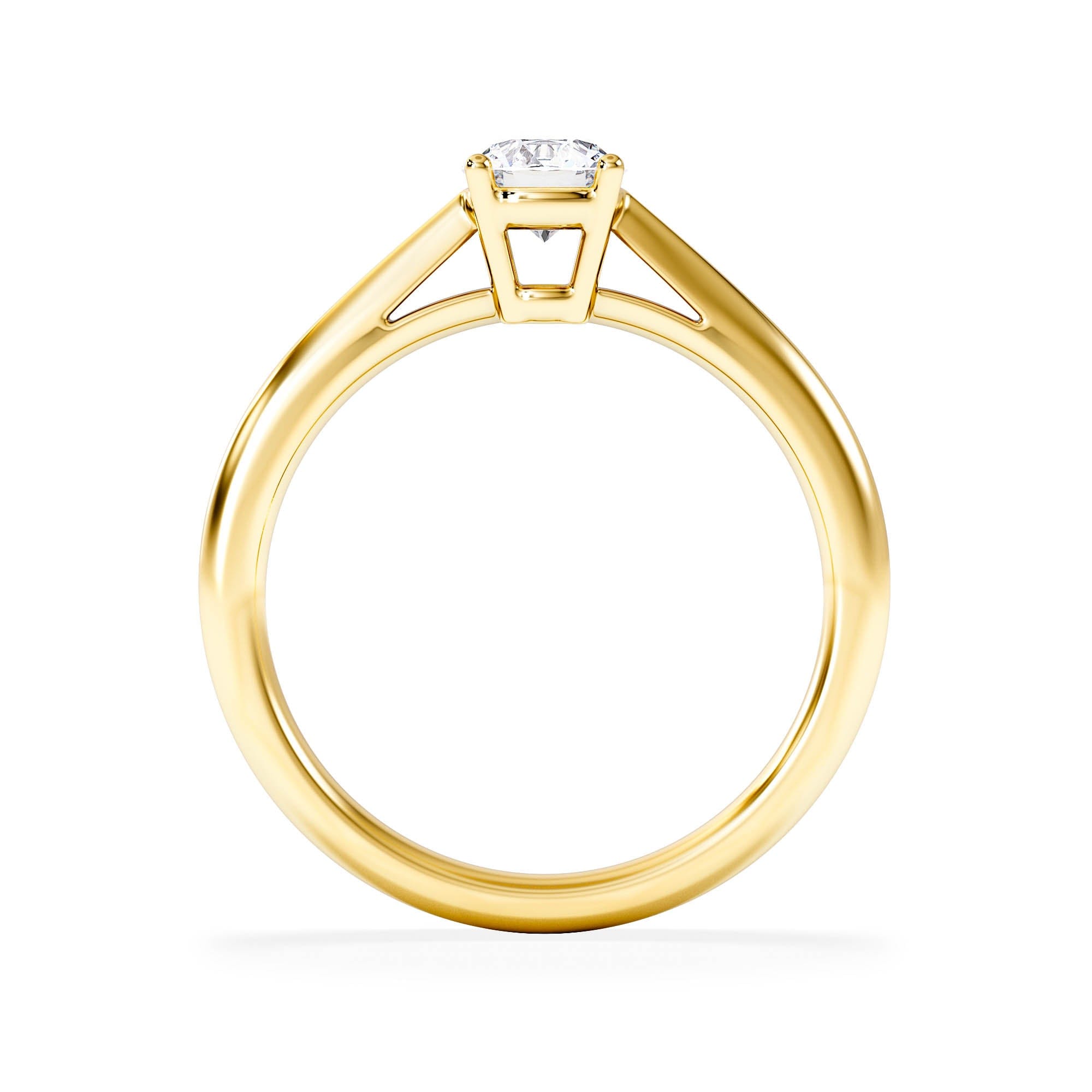 Diamond Half Carat Diamond Engagement Ring Elysia Lab F/VS1 18K Gold