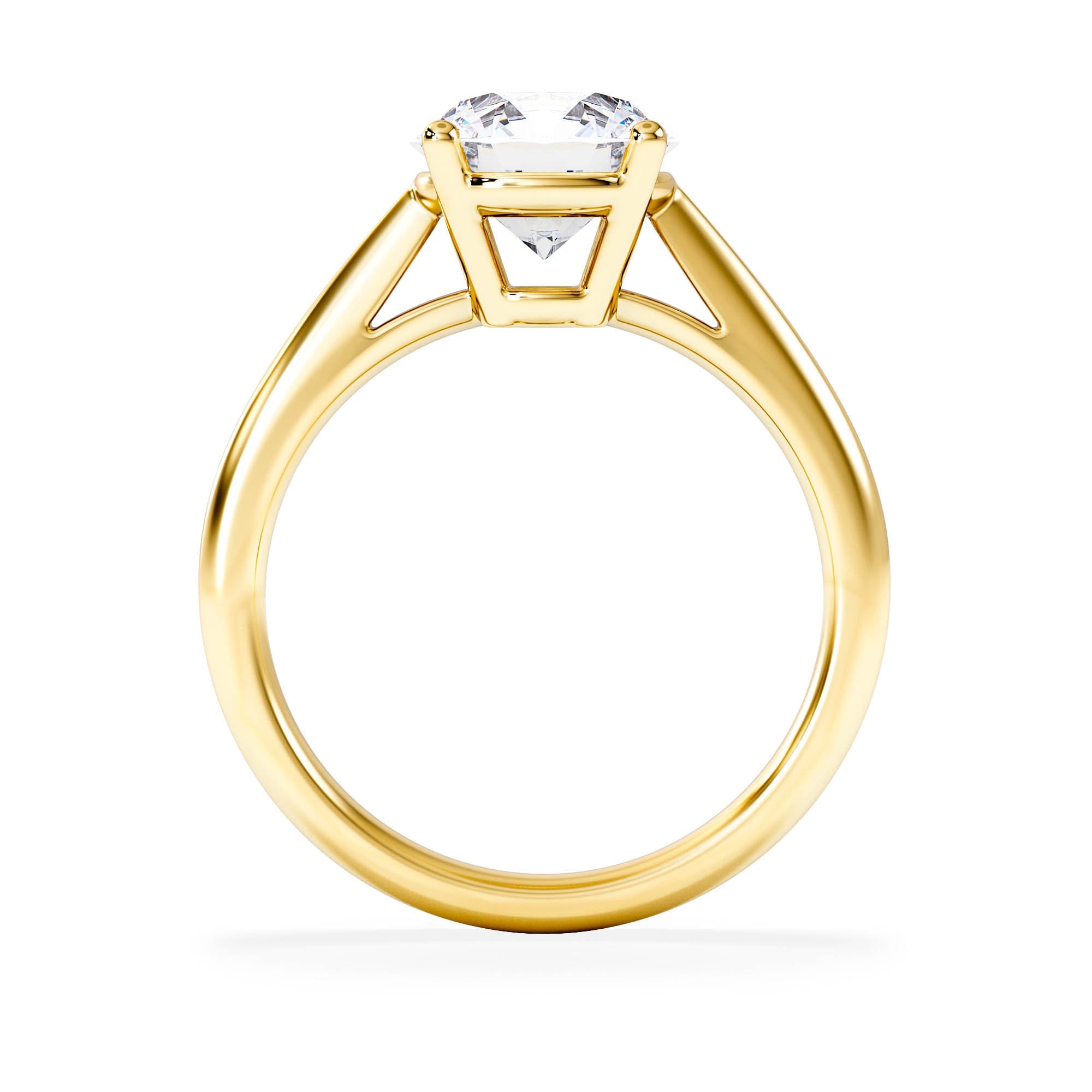 Diamond 2 Carat Diamond Engagement Ring Elysia Lab F/VS1 IGI Certified 18K Gold