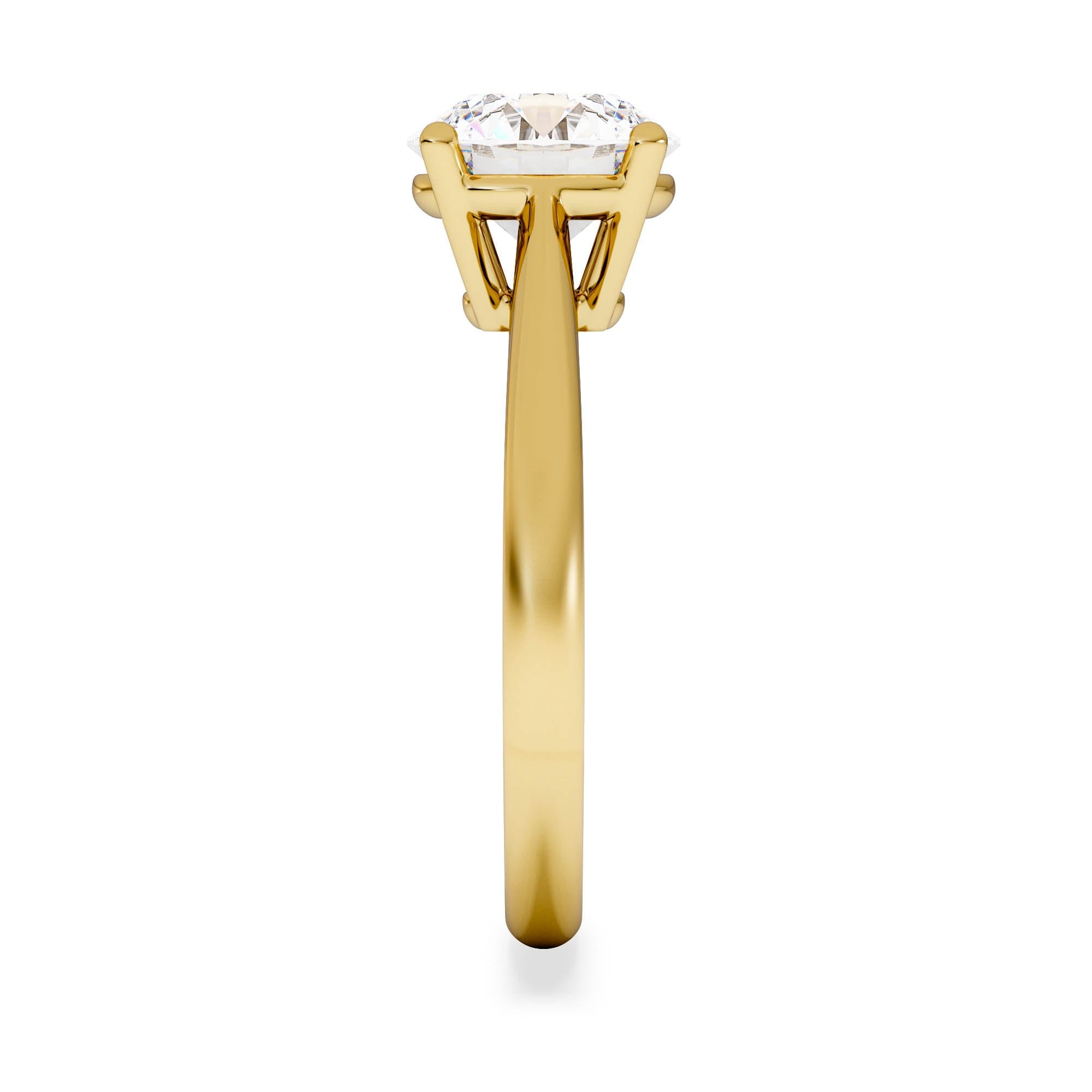 Diamond 2 Carat Diamond Engagement Ring Elysia Lab F/VS1 IGI Certified 18K Gold