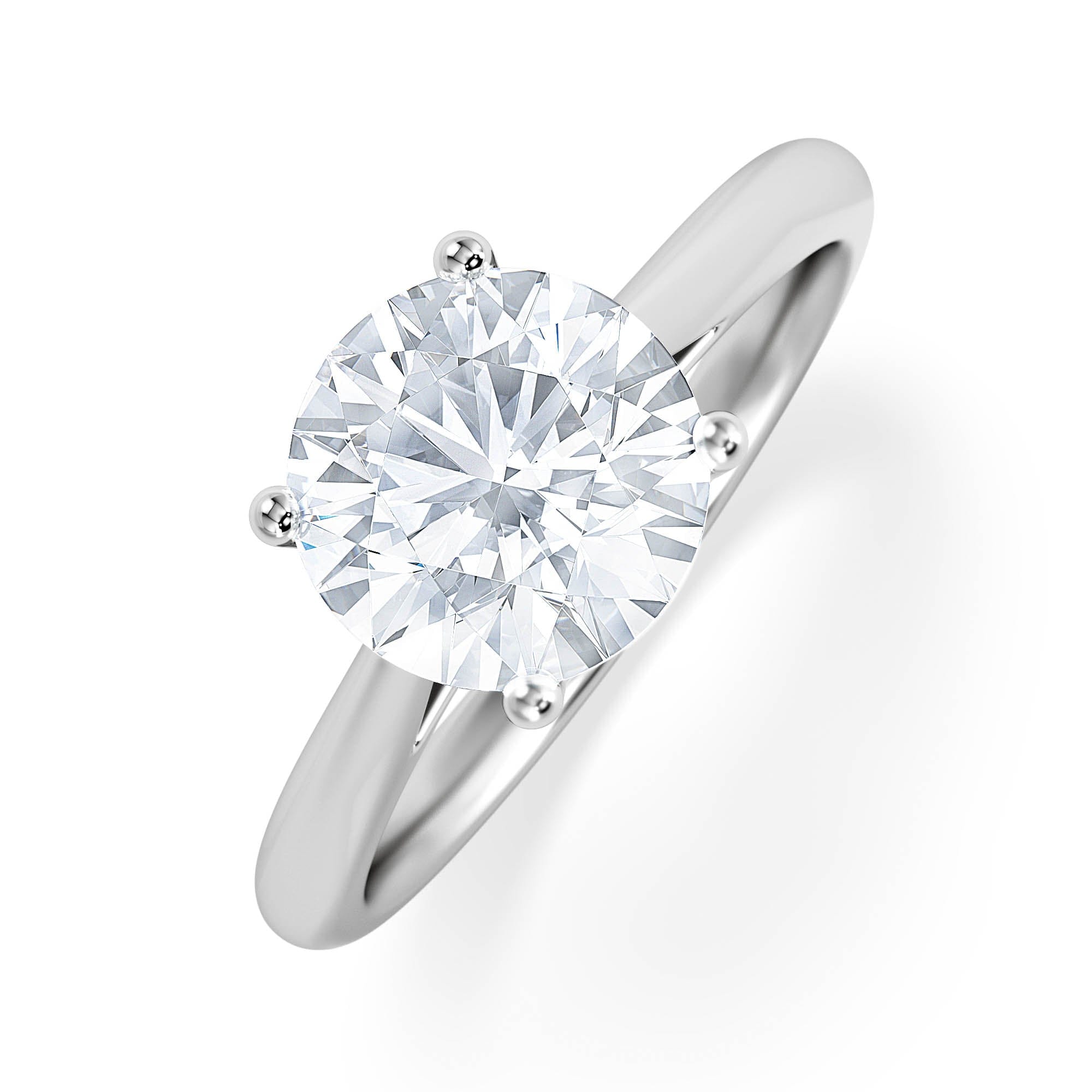 Diamond 2 Carat Diamond Engagement Ring Elysia Lab F/VS1 18K White Gold