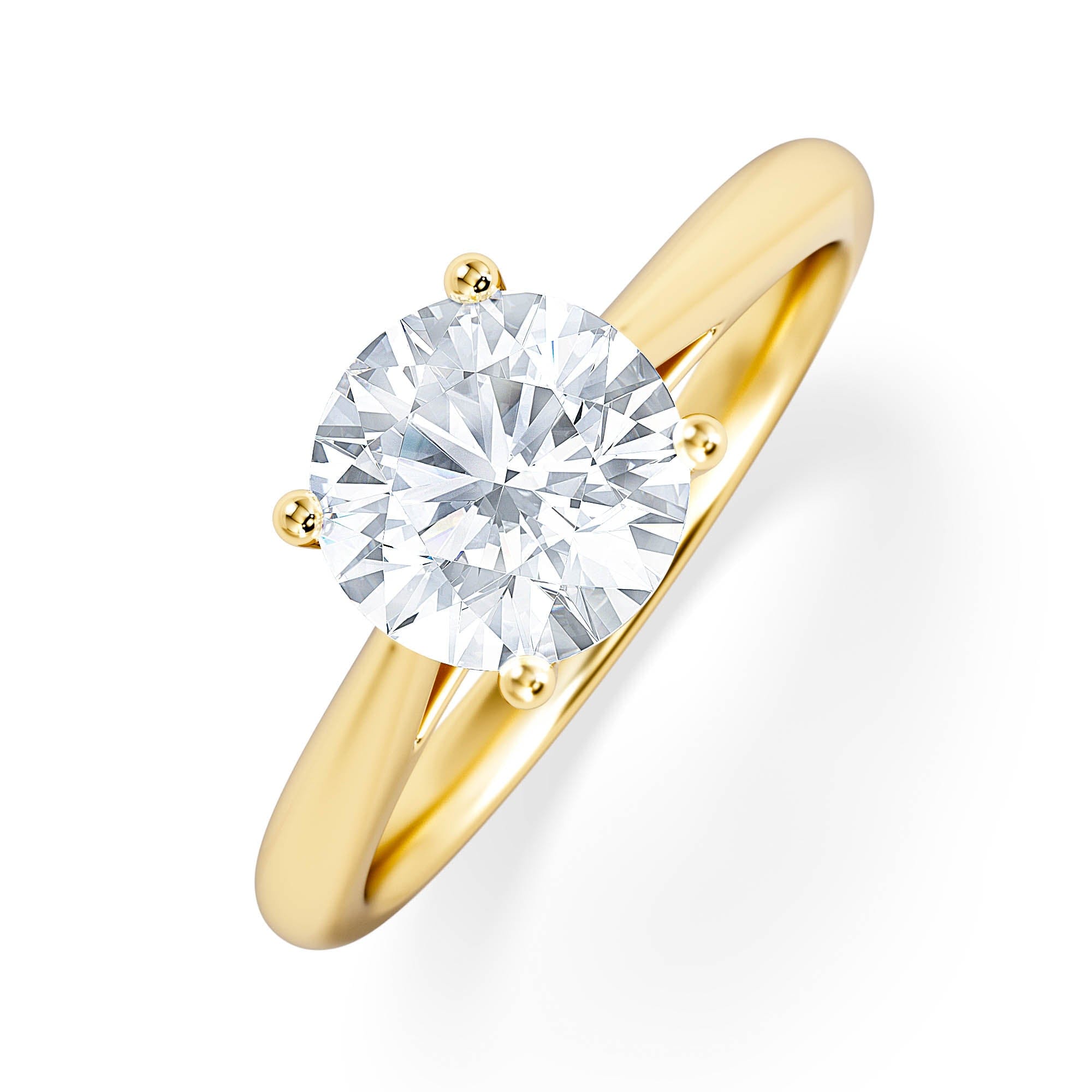 Diamond 1.50ct Diamond Engagement Ring Elysia Lab F/VS1 IGI Certified 18K Gold