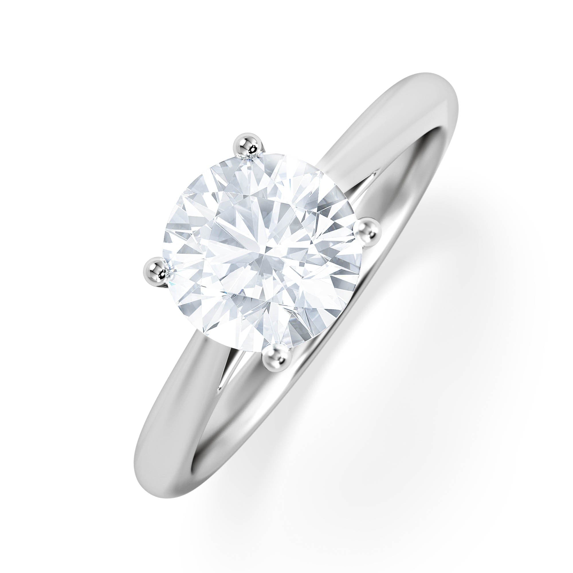 Diamond 1.50ct Diamond Engagement Ring Elysia Lab F/VS1 IGI Certified Platinum