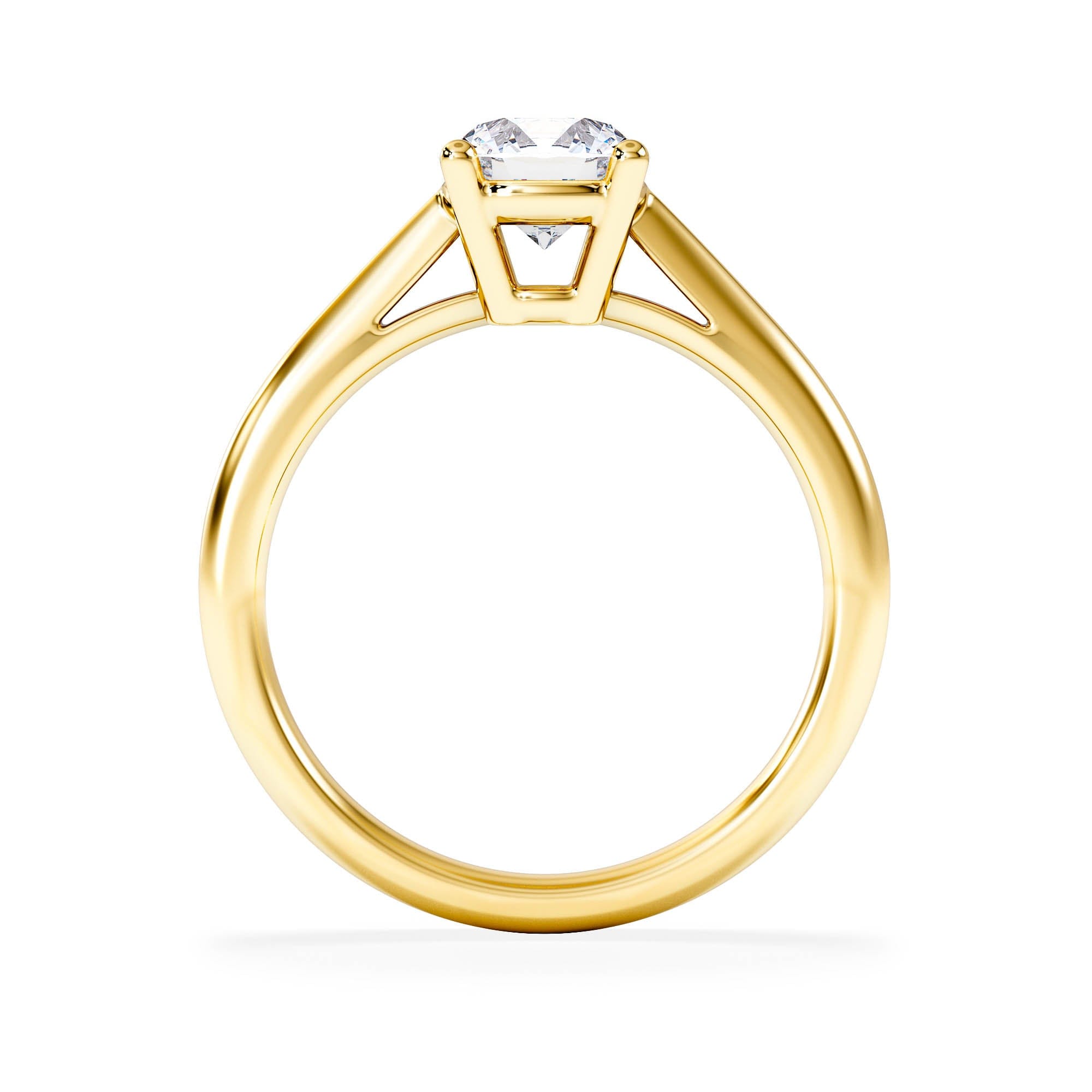 Diamond 1 Carat Diamond Engagement Ring Elysia Lab FVS1 IGI Certified 18K Gold