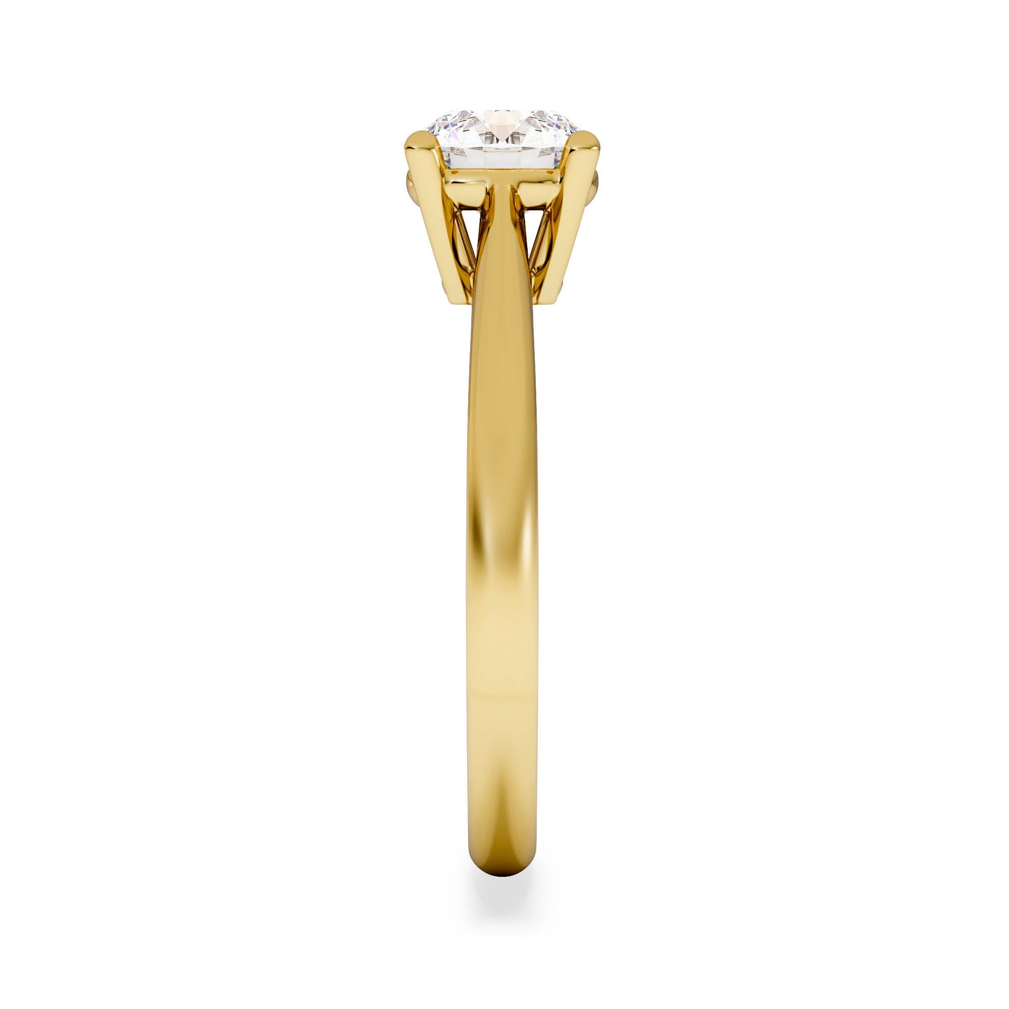 Diamond 1 Carat Diamond Engagement Ring Elysia Lab FVS1 IGI Certified 18K Gold