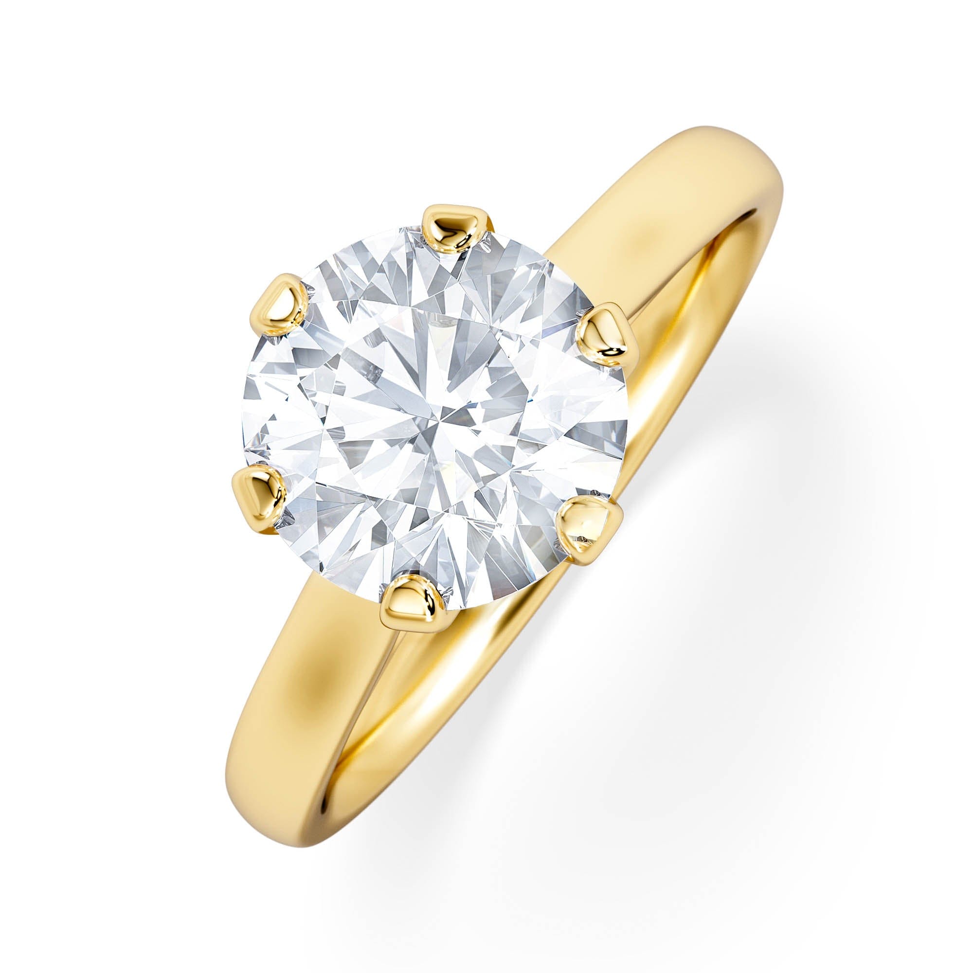Diamond 2 Carat Diamond Engagement Ring High Set Chloe Lab F/VS1 18K Gold
