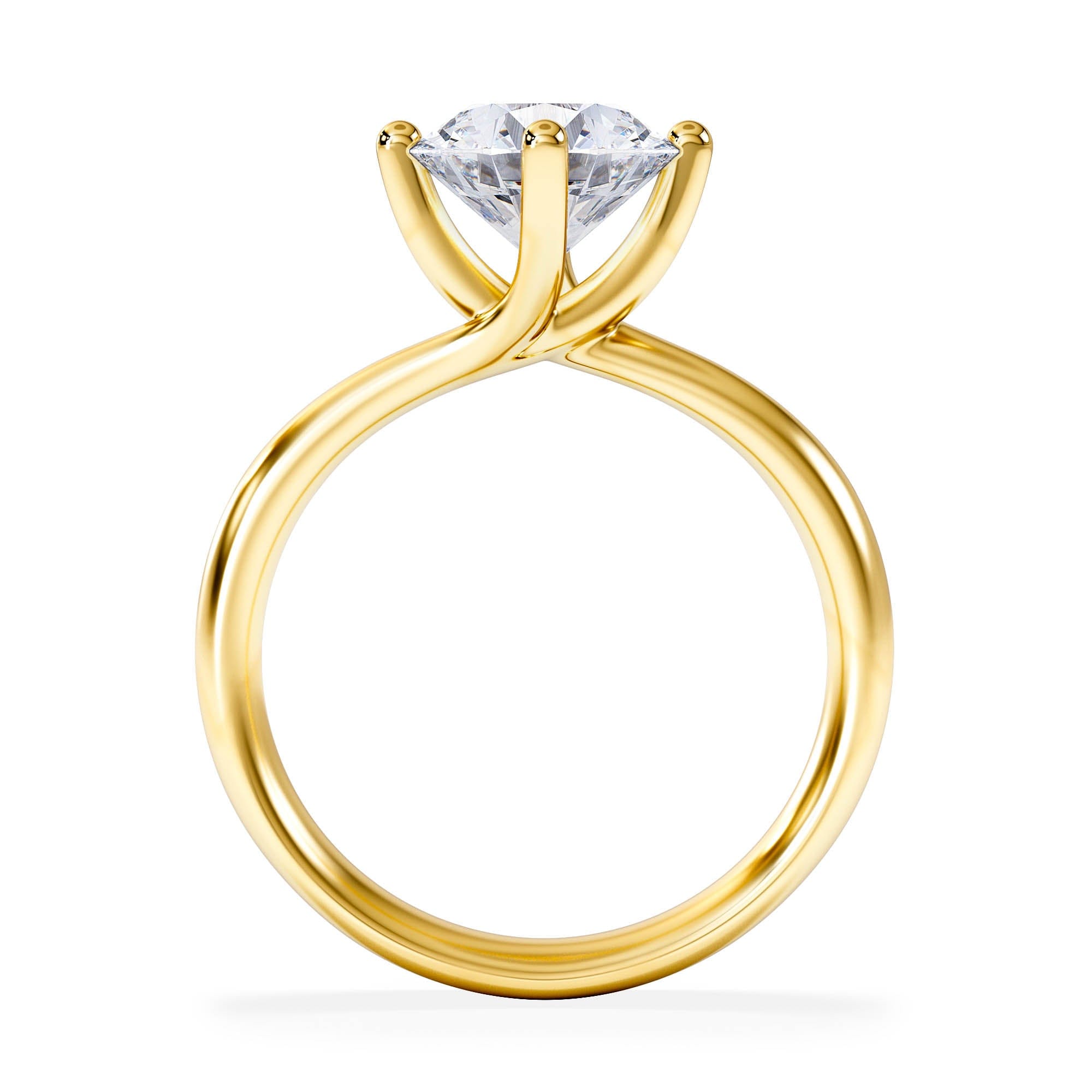 Diamond 2 Carat Diamond Engagement Ring Lily Lab F/VS1 18K Gold IGI Certified