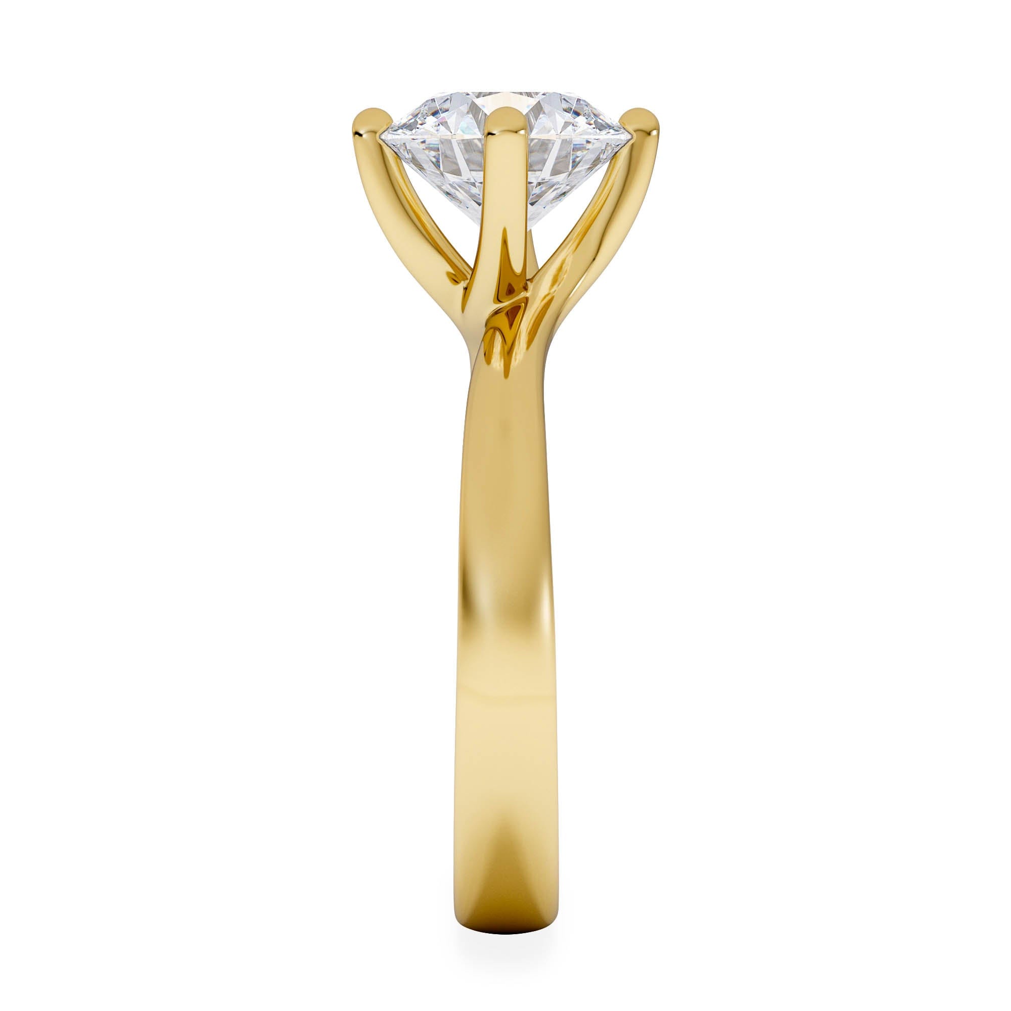 Diamond 2 Carat Diamond Engagement Ring Lily Lab F/VS1 18K Gold IGI Certified