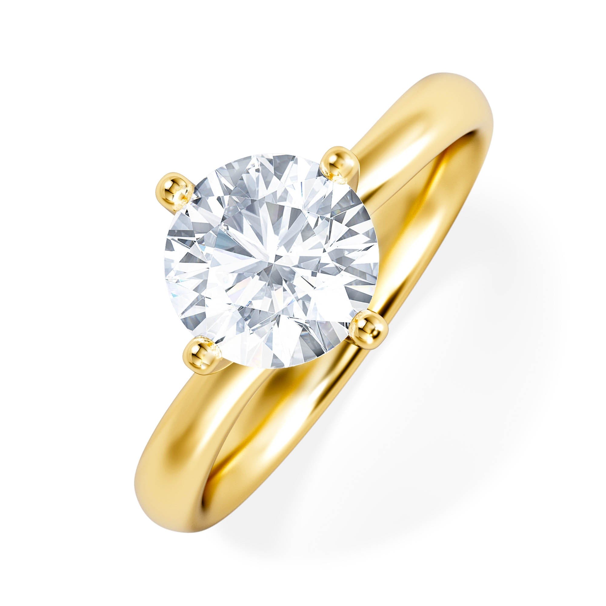 Diamond 1.50ct Diamond Engagement Ring Lily Lab F/VS1 18K Gold IGI Certified