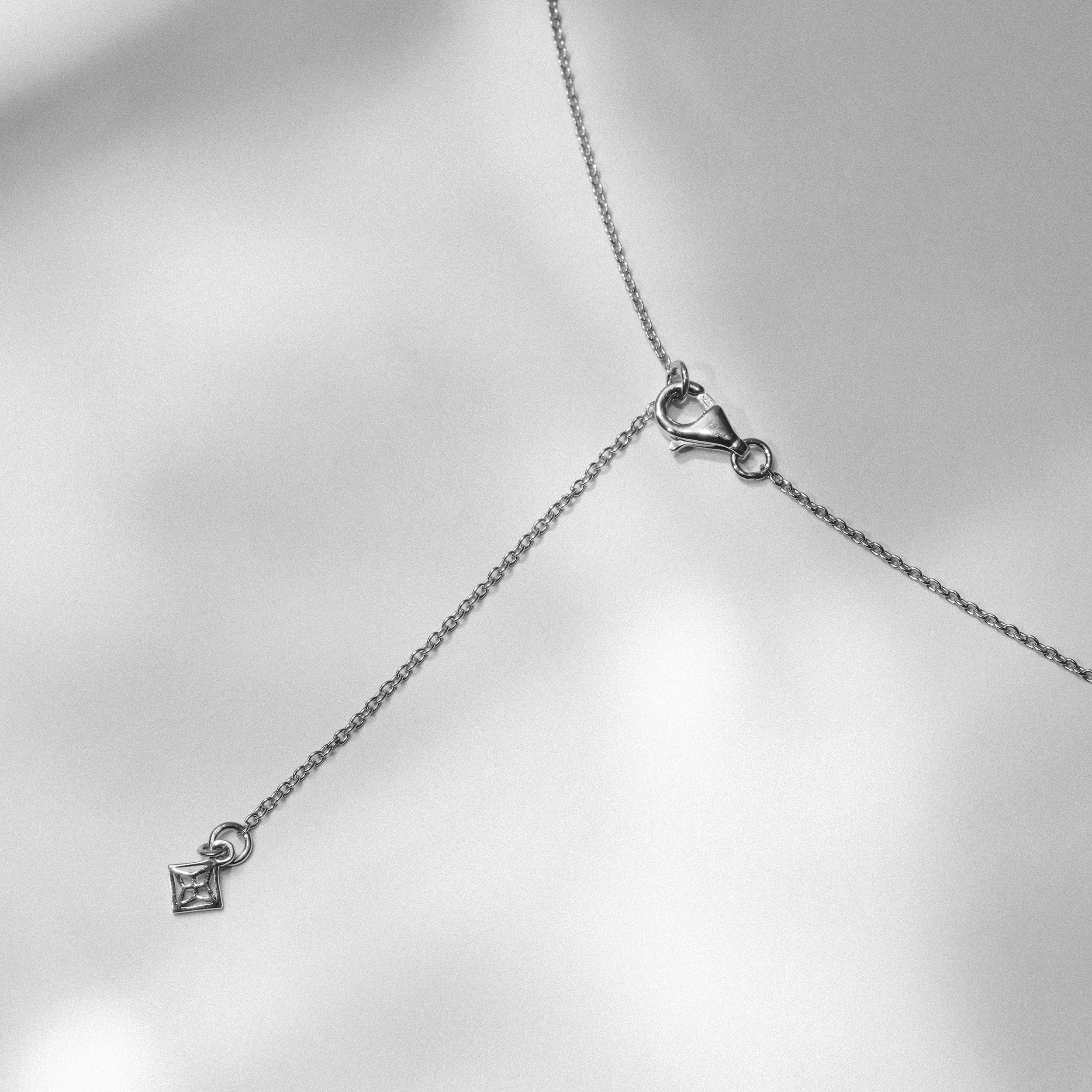 Initial Love Letter Initial K Lab Diamond Necklace set in 925 Sterling Silver