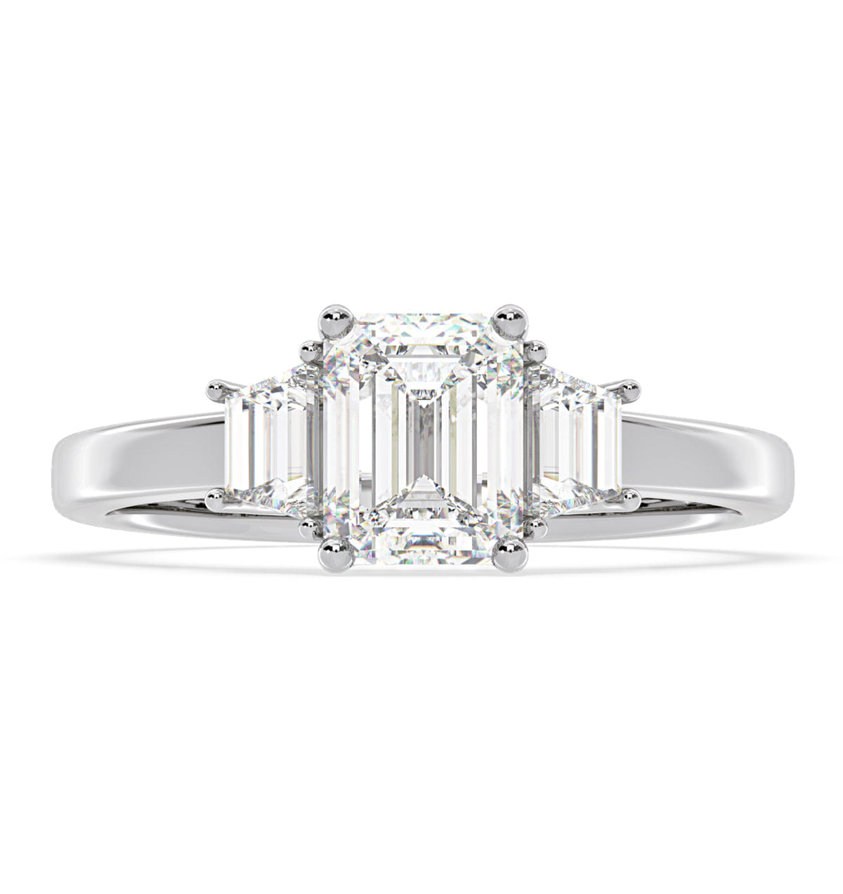 Diamond Erika Lab Diamond 1.70ct Emerald Cut Ring in Platinum F/VS1