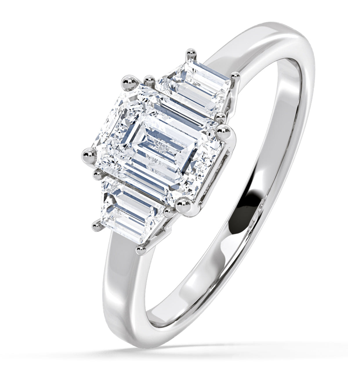Diamond Erika Lab Diamond 1.70ct Emerald Cut Ring in Platinum F/VS1