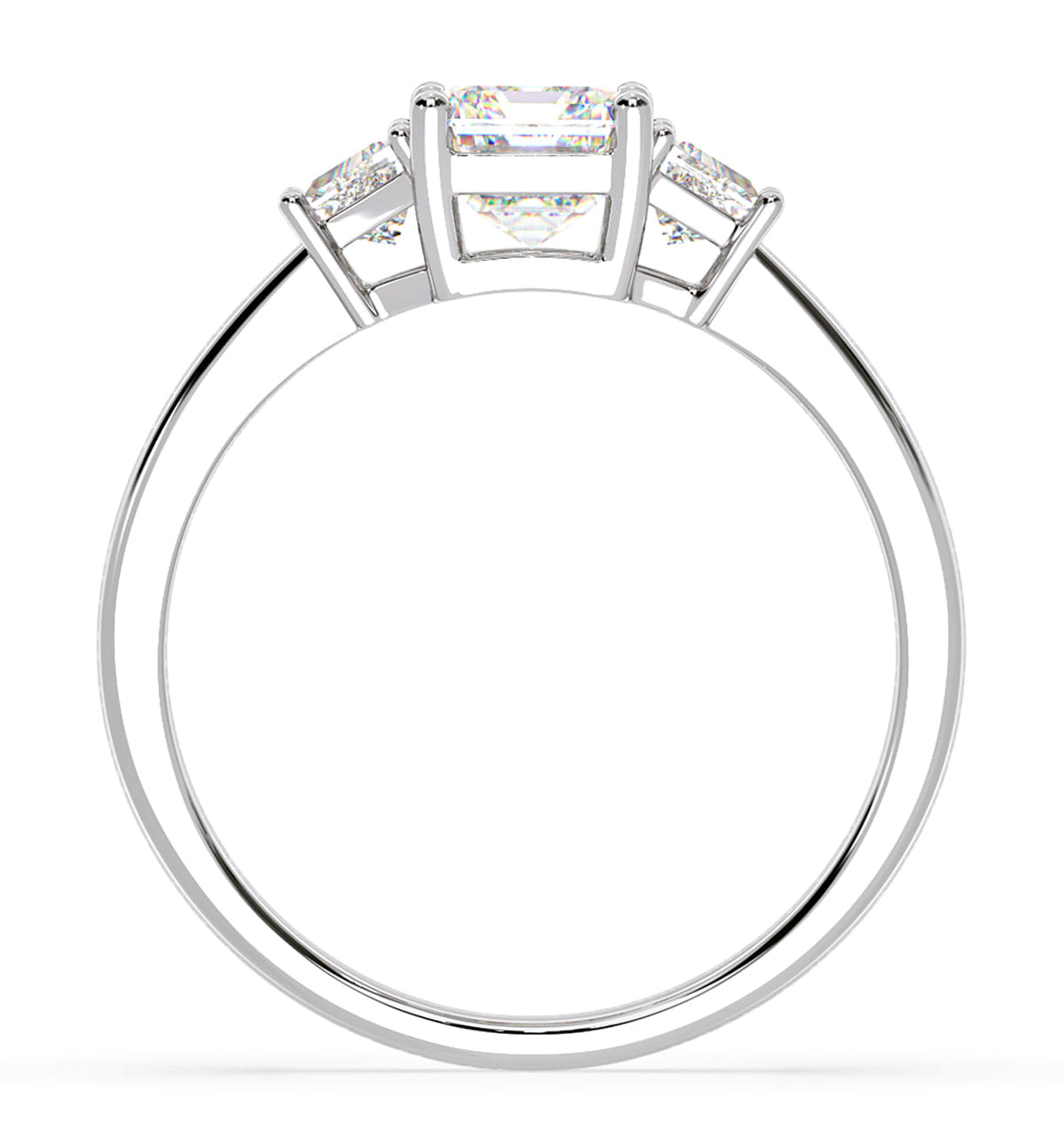 Diamond Erika Lab Diamond 1.70ct Emerald Cut Ring in Platinum F/VS1