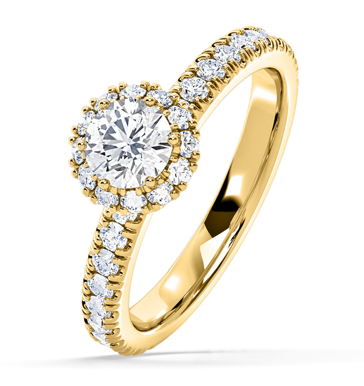 Diamond Alessandra Lab Diamond Engagement Ring 18K Gold 1.10CT F/VS1