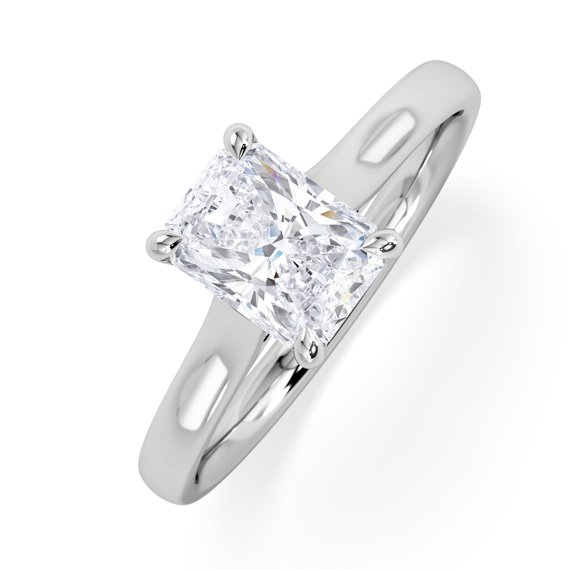 Diamond Amora Radiant 1.00ct Lab Diamond Engagement Ring F/VS1 Set in Platinum