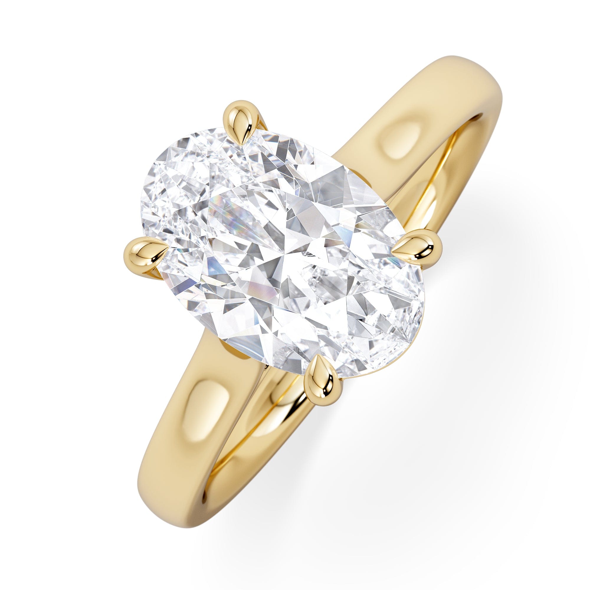 Diamond Amora Oval 2.00ct Lab Diamond Engagement Ring F/VS1 Set in 18K Gold
