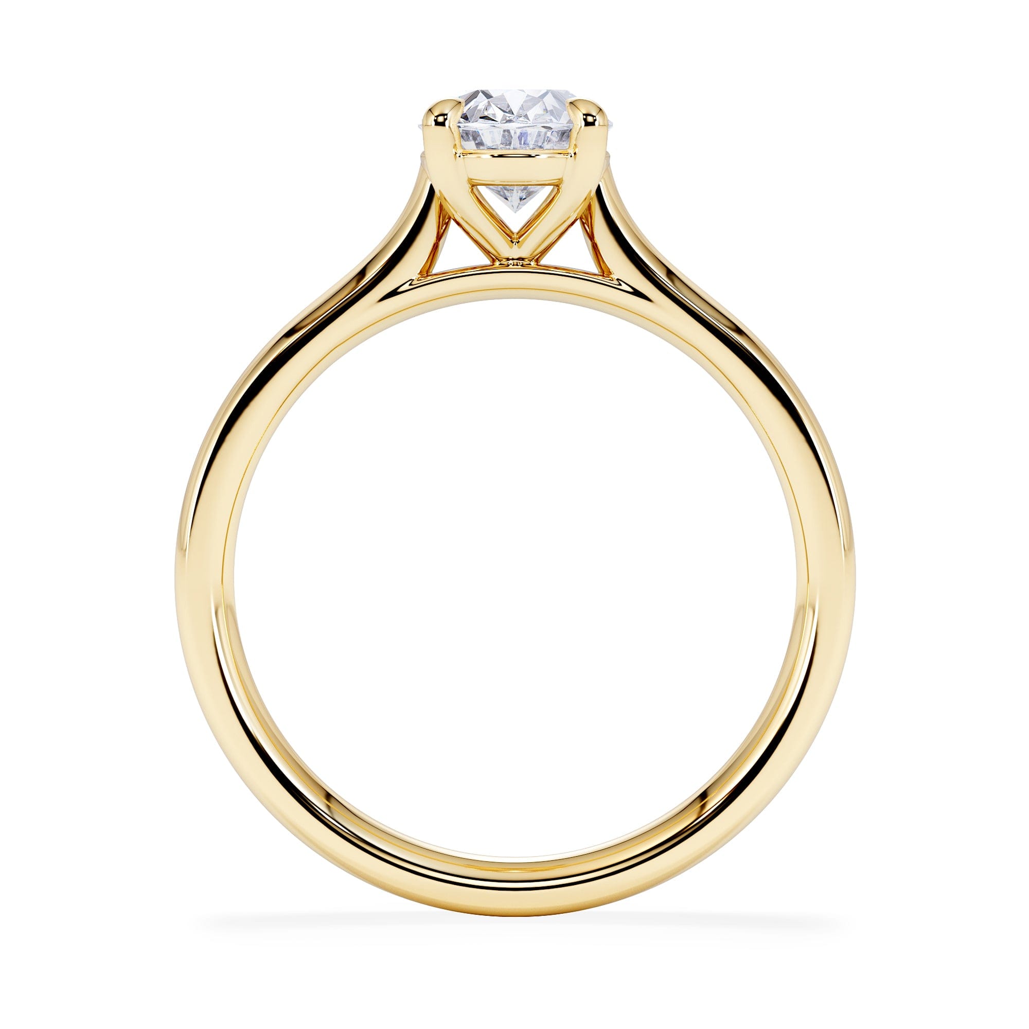 Diamond Amora Oval 1.00ct Lab Diamond Engagement Ring F/VS1 Set in 18K Gold