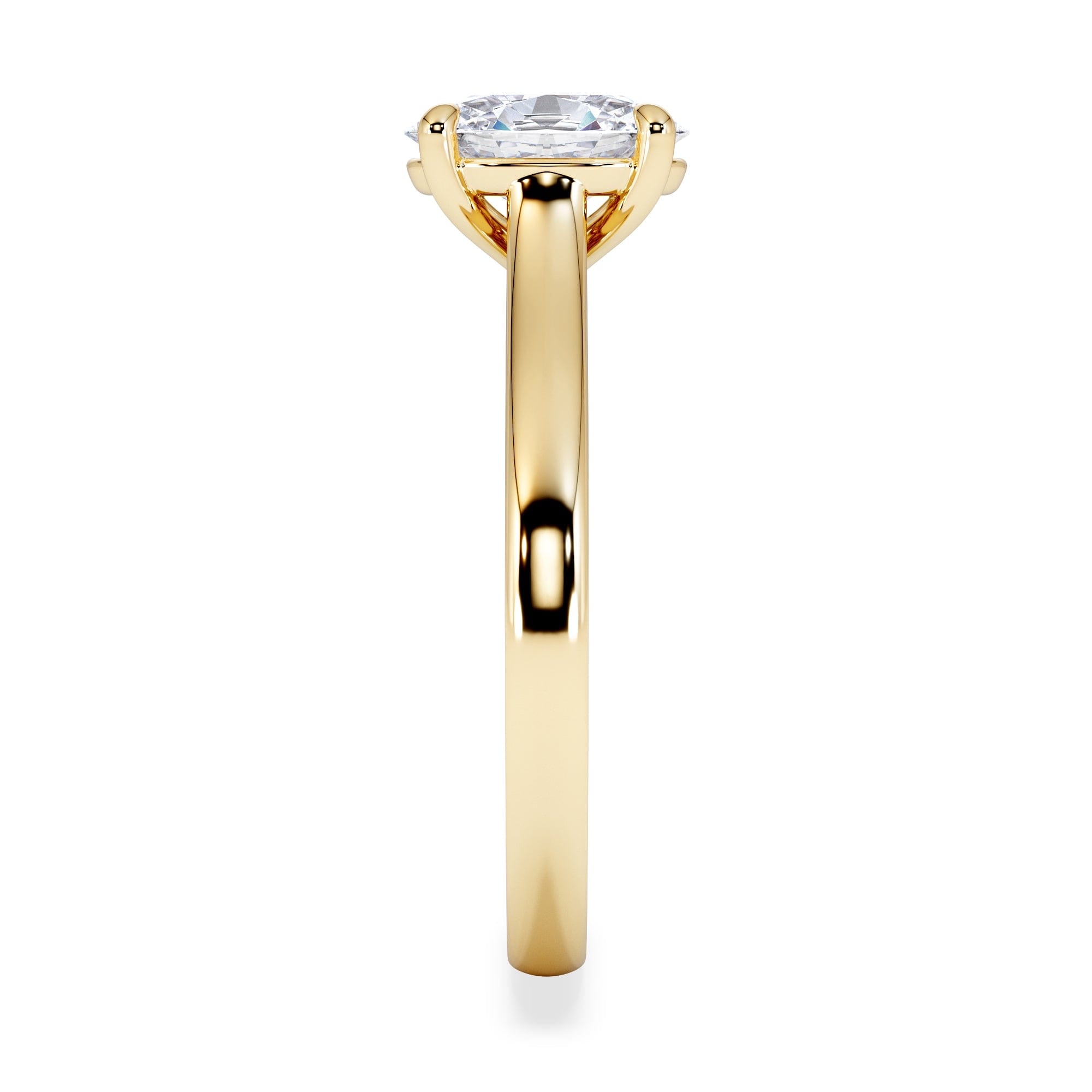 Diamond Amora Oval 1.00ct Lab Diamond Engagement Ring F/VS1 Set in 18K Gold