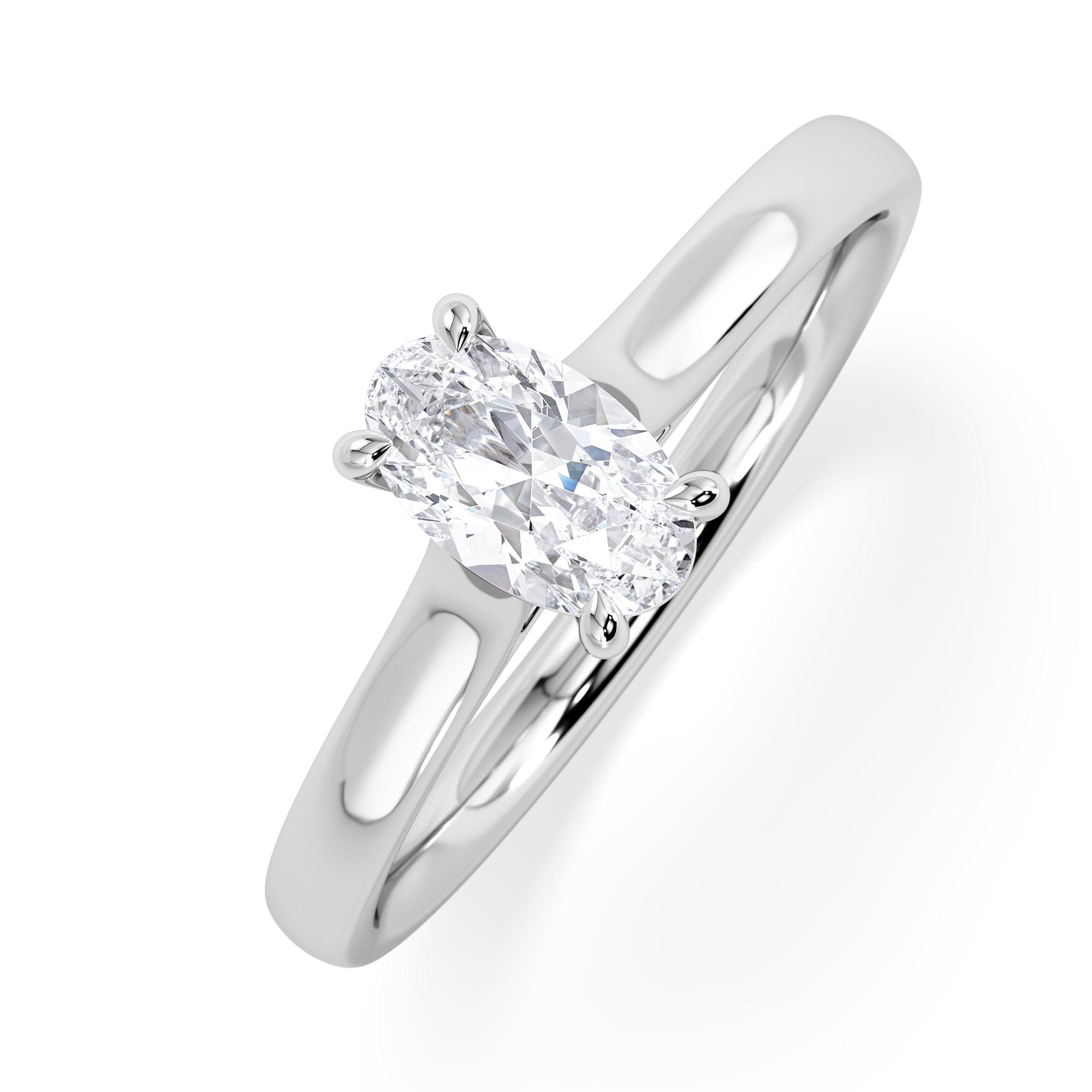 Diamond Amora Oval 0.50ct Diamond Engagement Ring G/VS1 Set in Platinum