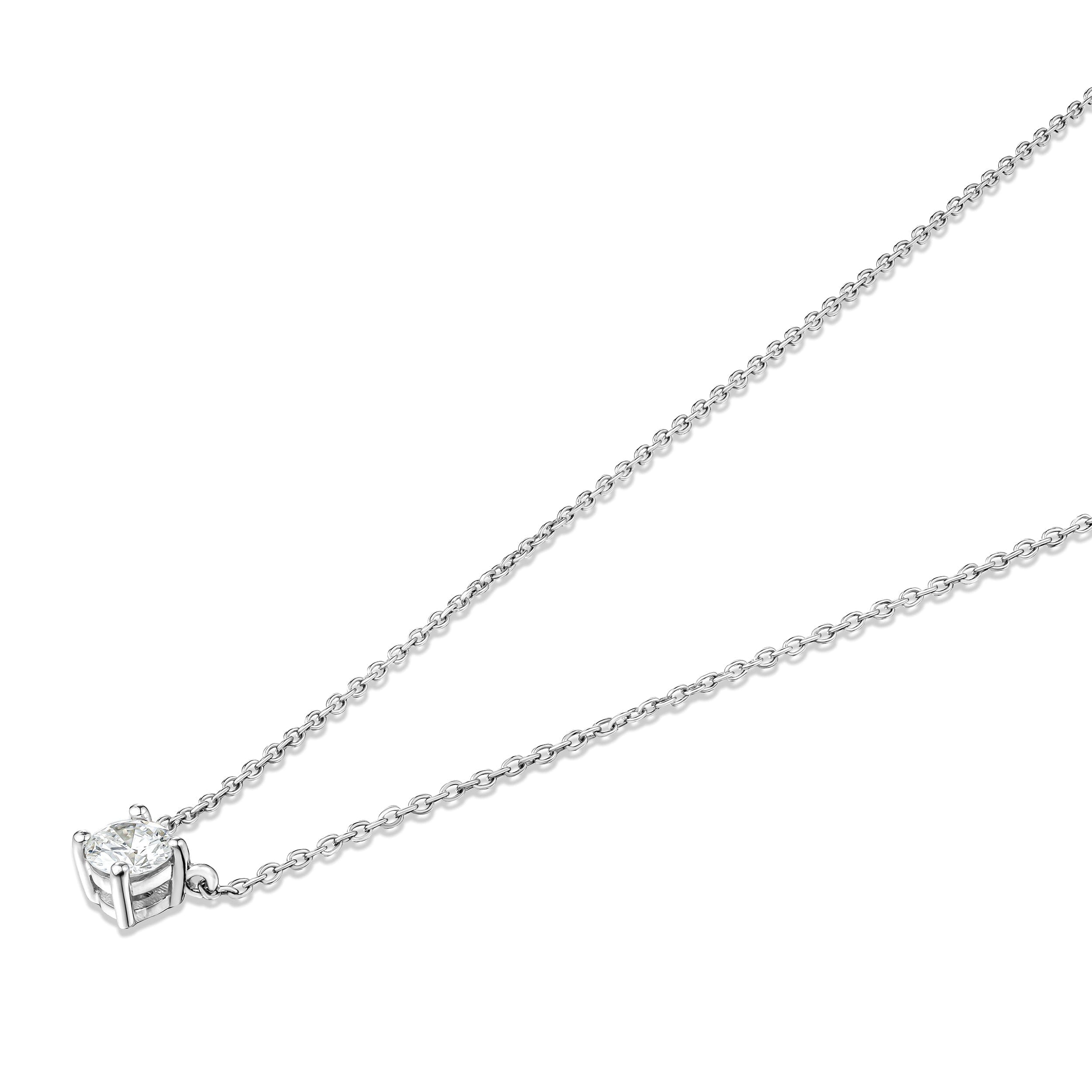 Solitaire Wanderlust Floating Lab Diamond Solitaire Necklace 0.33ct H/SI in Silver