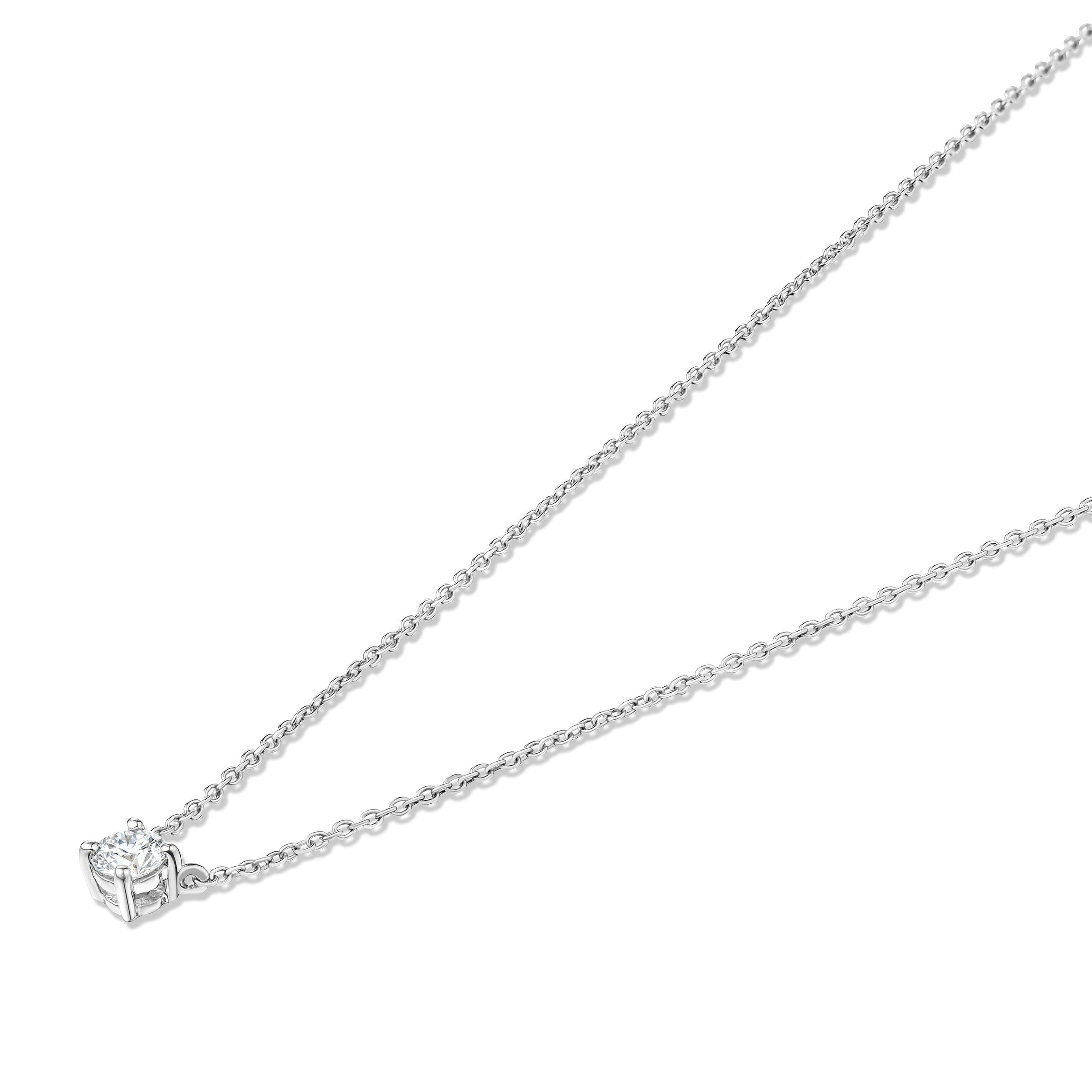 Solitaire Wanderlust Floating Lab Diamond Solitaire Necklace 0.25ct H/SI in Silver