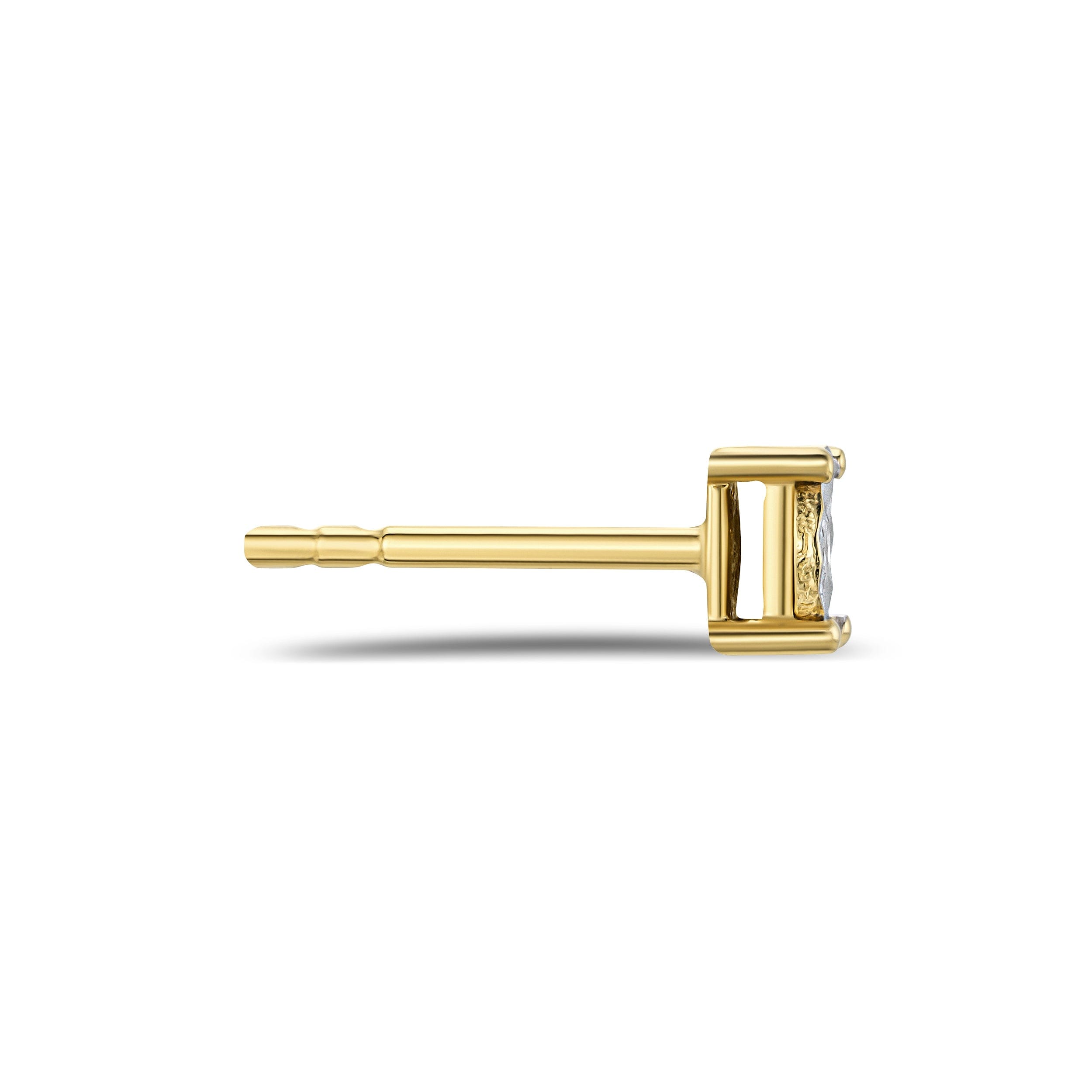 Diamond Lab Diamond Studs Earrings 5 mm 0.10ct H/Si in 18K Gold Vermeil
