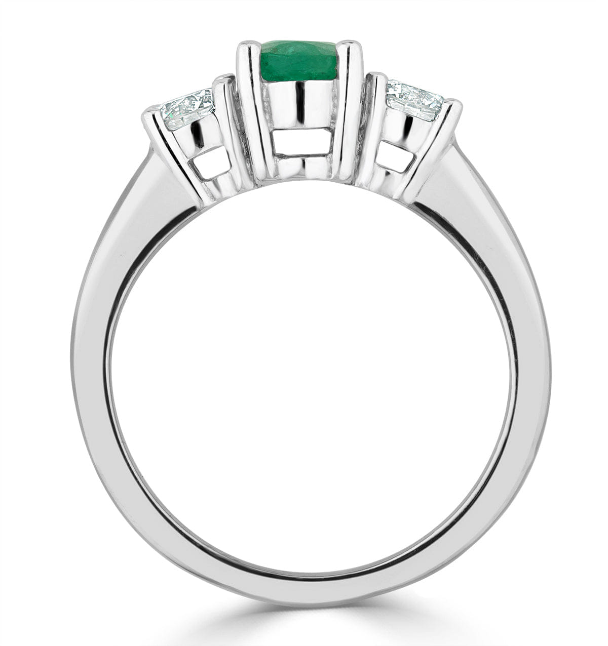 RING Emerald 0.70ct And Lab Diamonds G/Vs 0.50ct Platinum Ring