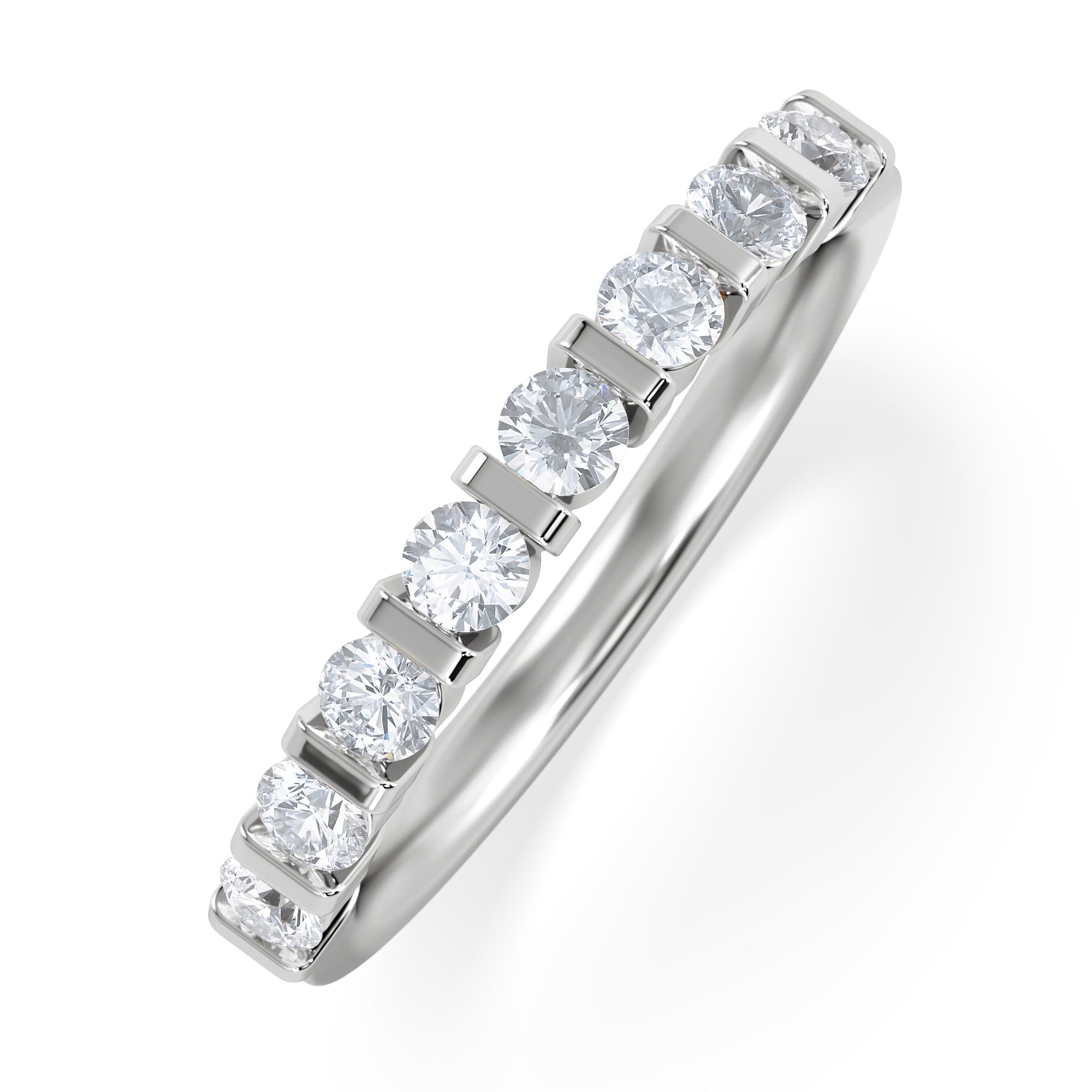 Diamond HANNAH PLATINUM Diamond ETERNITY RING 0.50CT H/SI