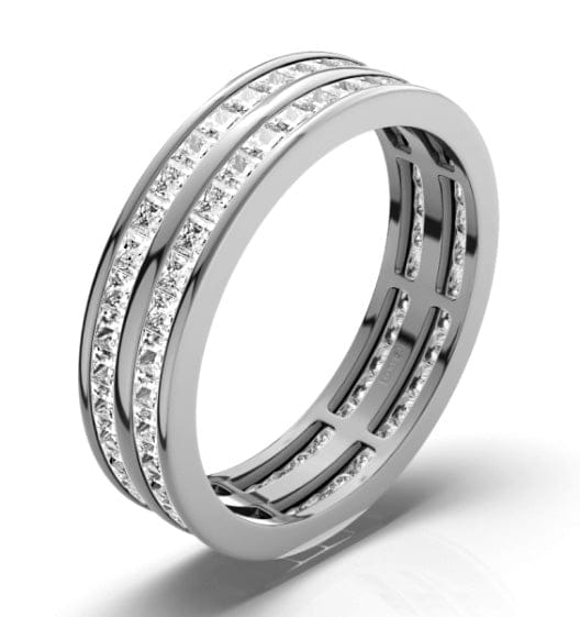Diamond Mens 2ct H/Si Diamond 18K White Gold Full Band Ring