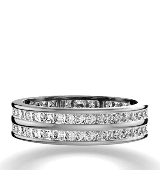 Diamond Mens 2ct H/Si Diamond 18K White Gold Full Band Ring