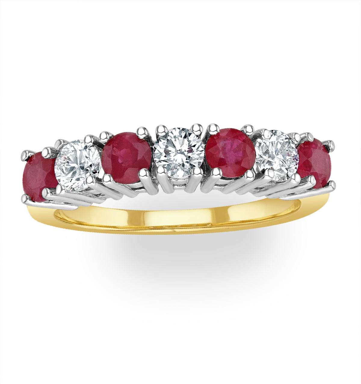 Diamond Ruby 1CT and Diamond Ring 0.50CT 18K Gold FT32
