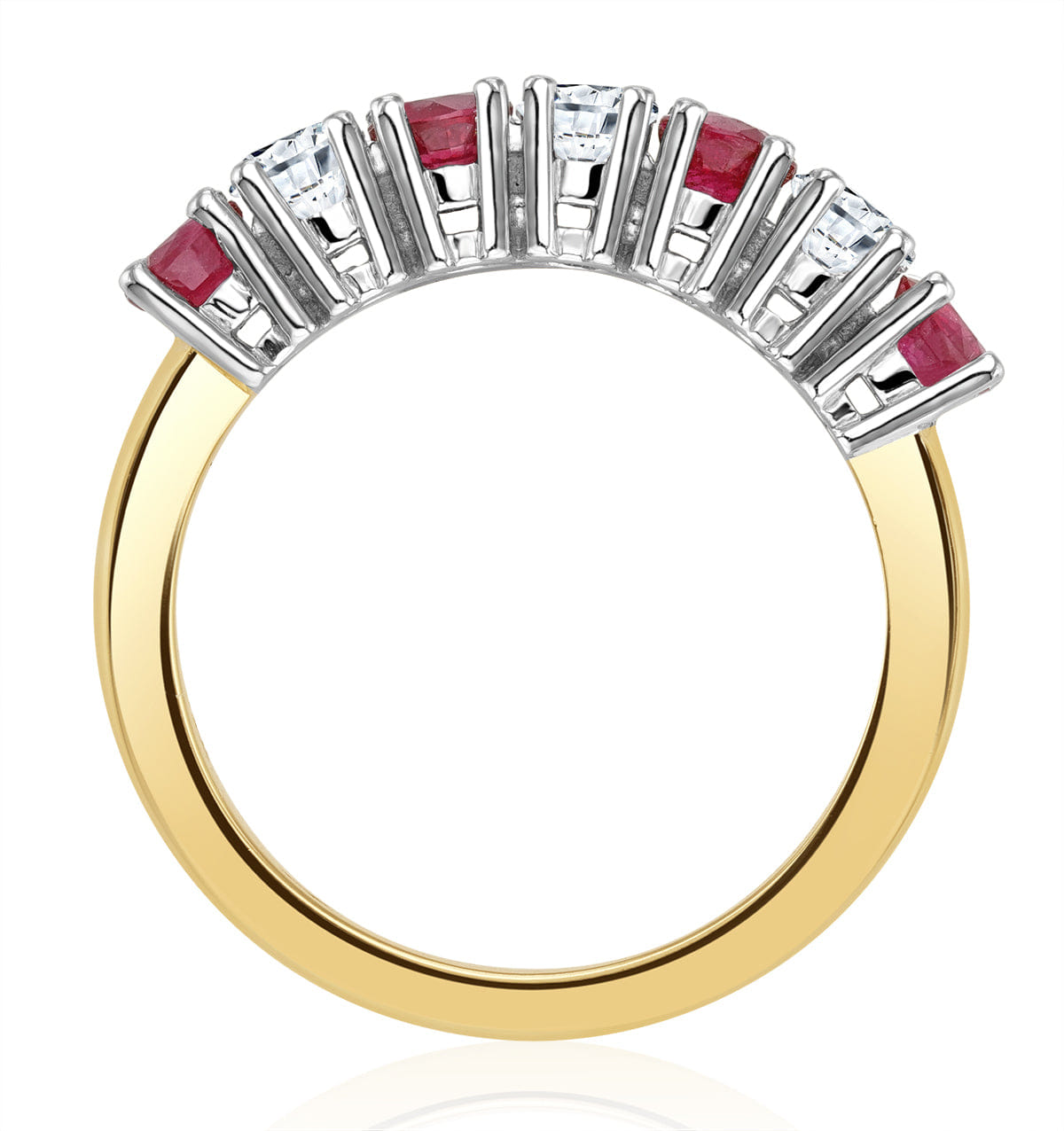 Diamond Ruby 1CT and Diamond Ring 0.50CT 18K Gold FT32