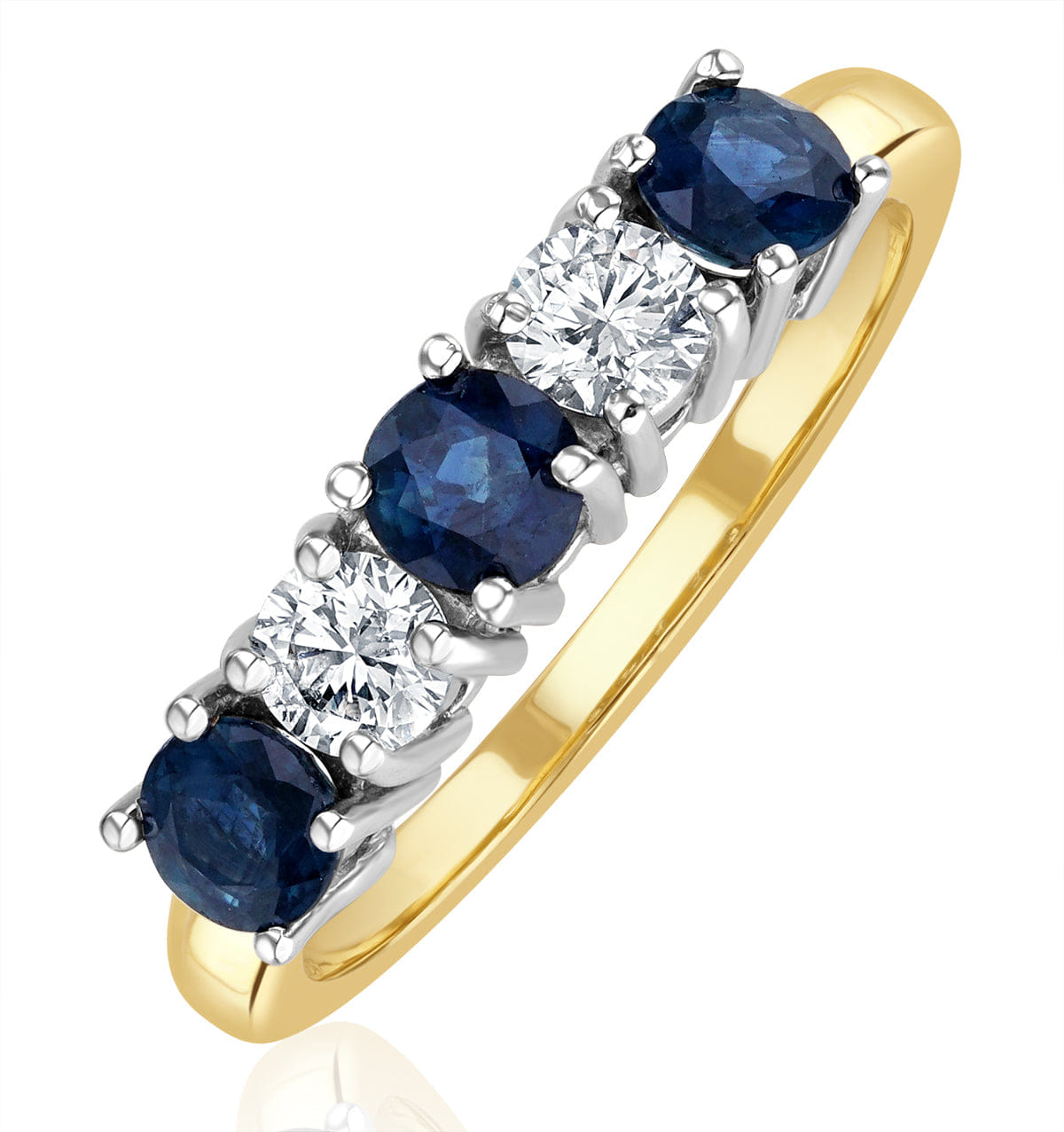 Diamond Sapphire 0.90CT and Diamond Ring 0.40CT 18K Gold FT26