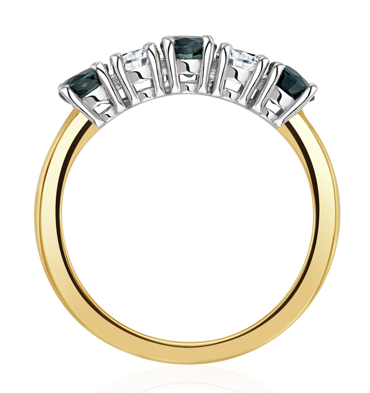 Diamond Sapphire 0.90CT and Diamond Ring 0.40CT 18K Gold FT26
