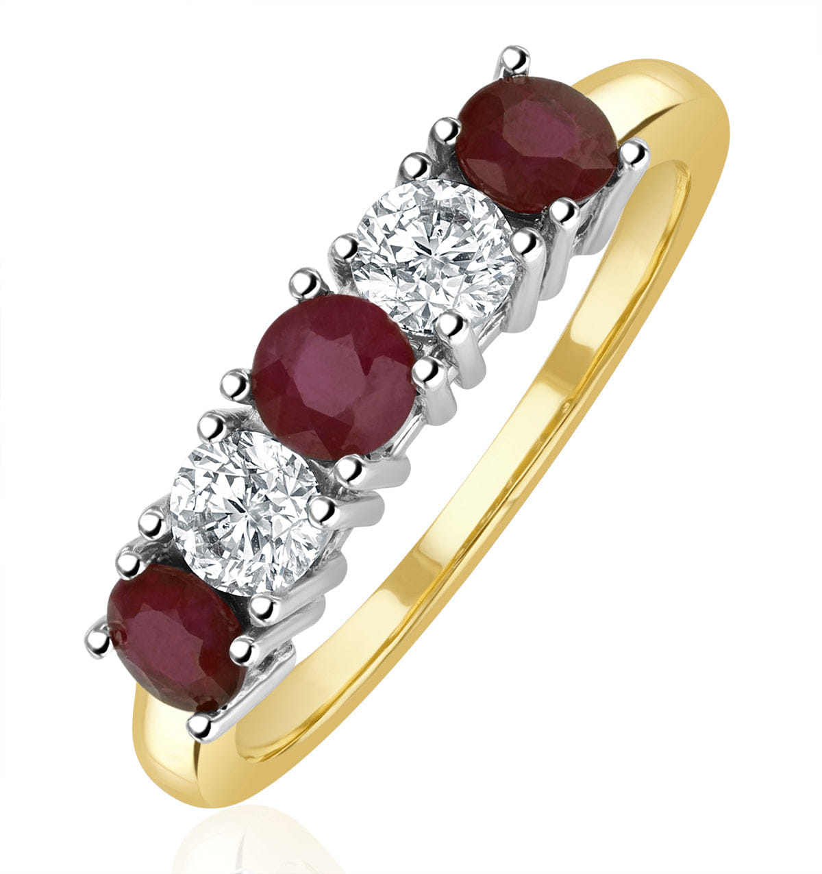 Diamond Ruby 0.75CT and Diamond Ring 0.40CT 18K Gold FT26
