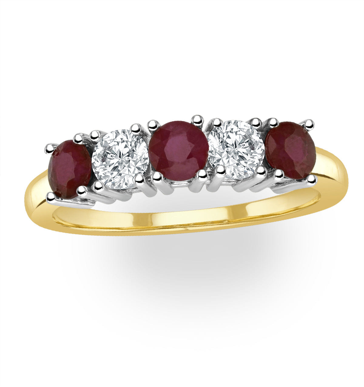 Diamond Ruby 0.75CT and Diamond Ring 0.40CT 18K Gold FT26
