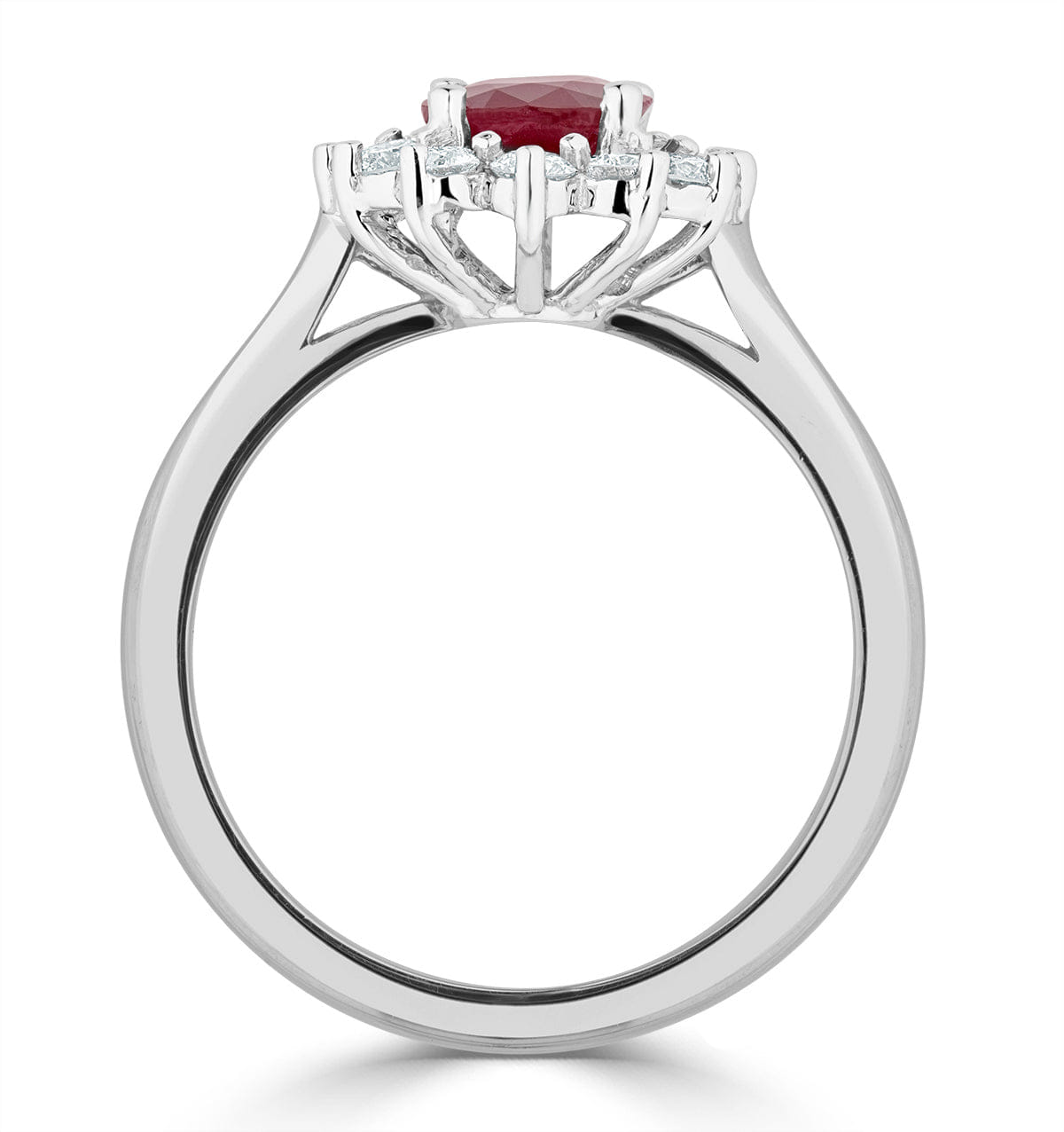 Diamond Ruby 1.35ct And Diamond 0.50ct 18K White Gold Ring