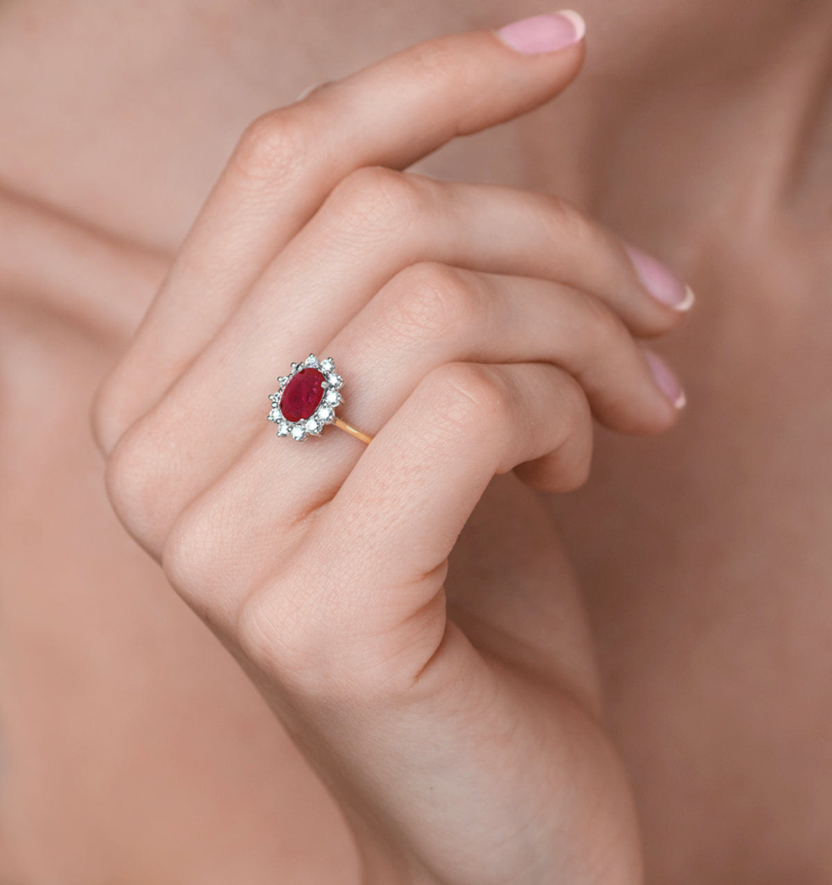 Diamond Ruby 1.35ct And Diamond 0.50ct 18K White Gold Ring