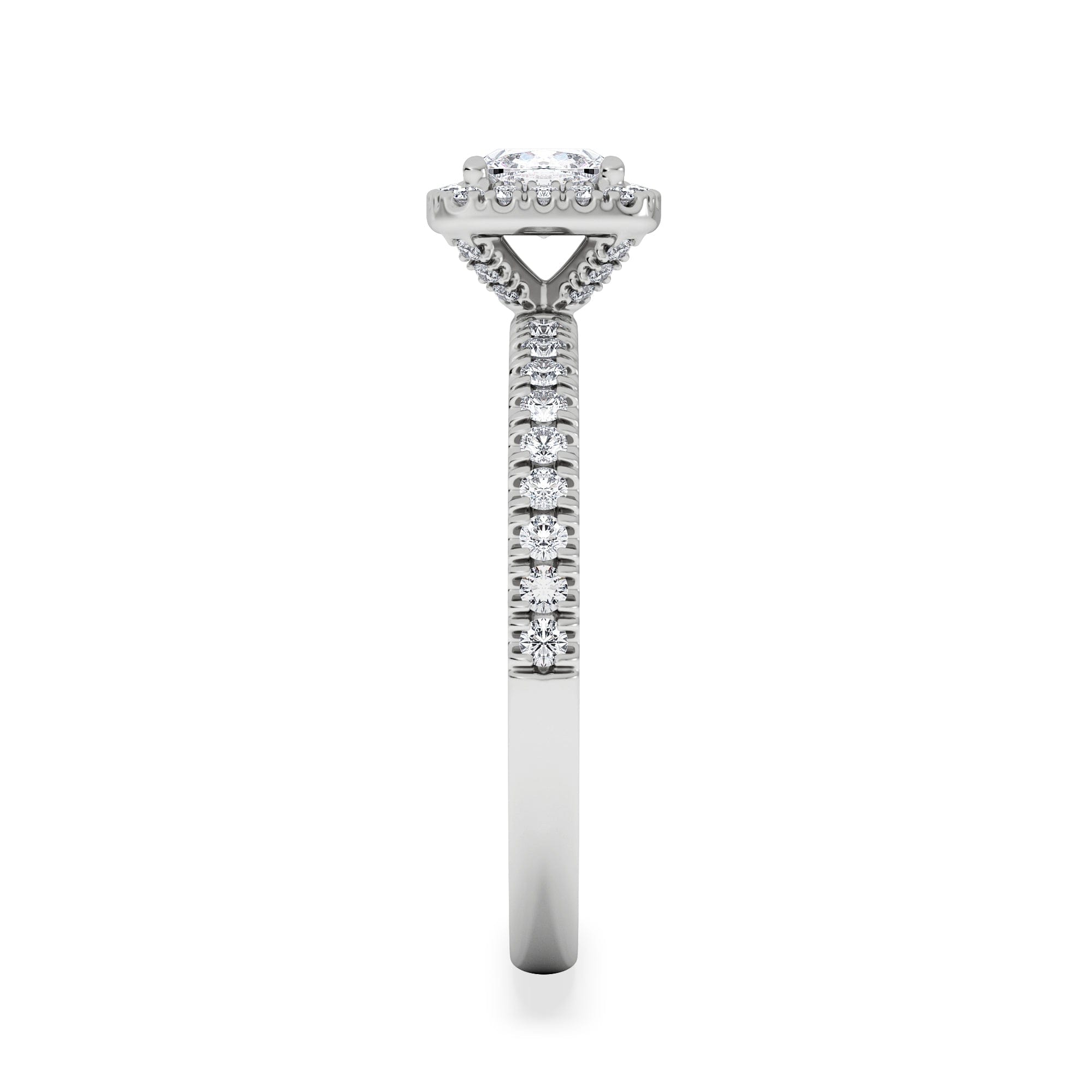 Beatrice Diamond Halo Engagement Ring in Platinum 1ct G/SI2