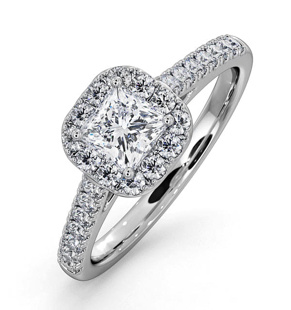 Diamond Roxy Diamond Engagement Side Stone Ring in Platinum 0.98CT G/VS2